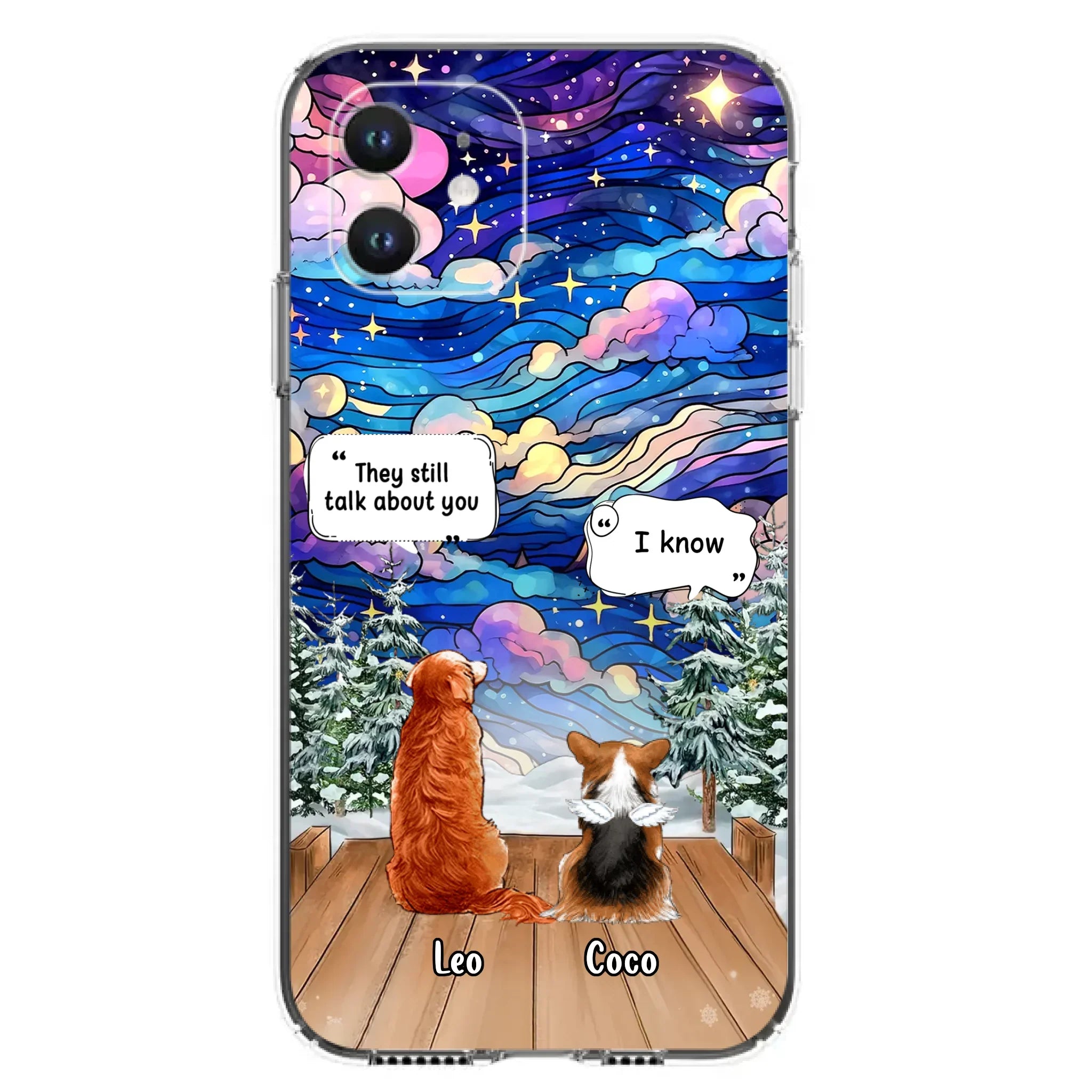 Personalized Dog Memorial Phone Case - Upto 4 Pets - Memorial Gift Idea For Dog/ Cat/ Rabbit Lovers - They Still Talk About You - Case For iPhone/Samsung