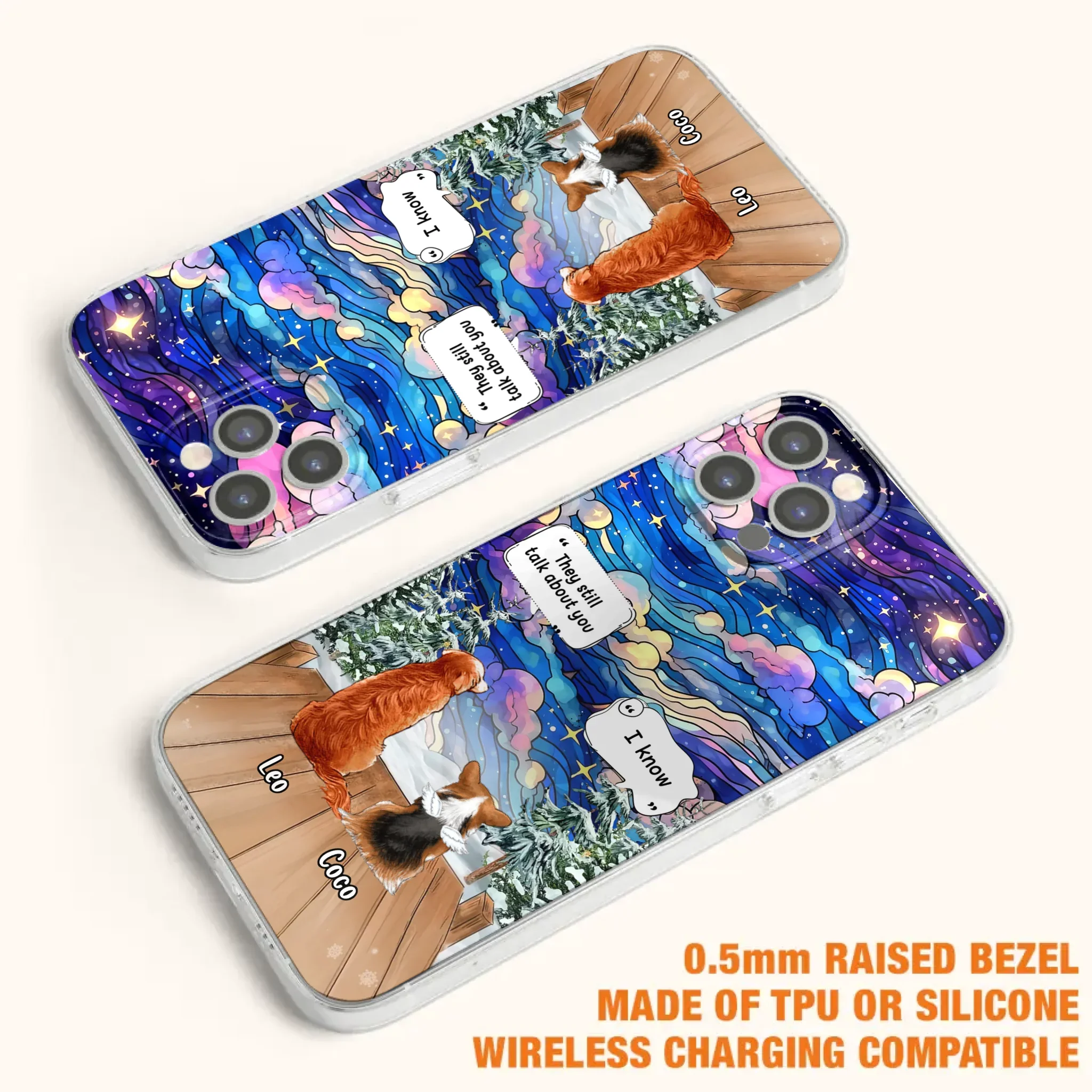 Personalized Dog Memorial Phone Case - Upto 4 Pets - Memorial Gift Idea For Dog/ Cat/ Rabbit Lovers - They Still Talk About You - Case For iPhone/Samsung
