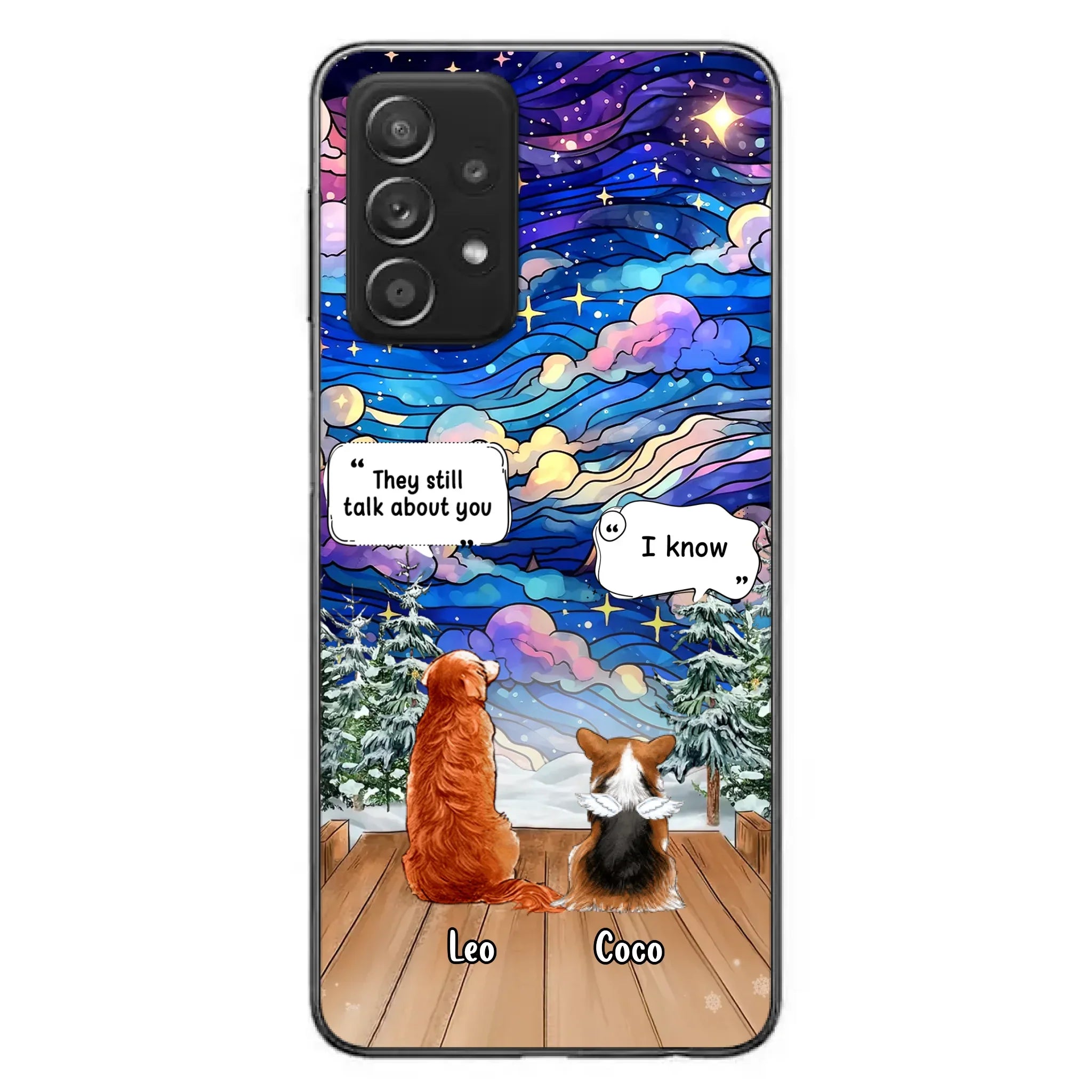 Personalized Dog Memorial Phone Case - Upto 4 Pets - Memorial Gift Idea For Dog/ Cat/ Rabbit Lovers - They Still Talk About You - Case For iPhone/Samsung