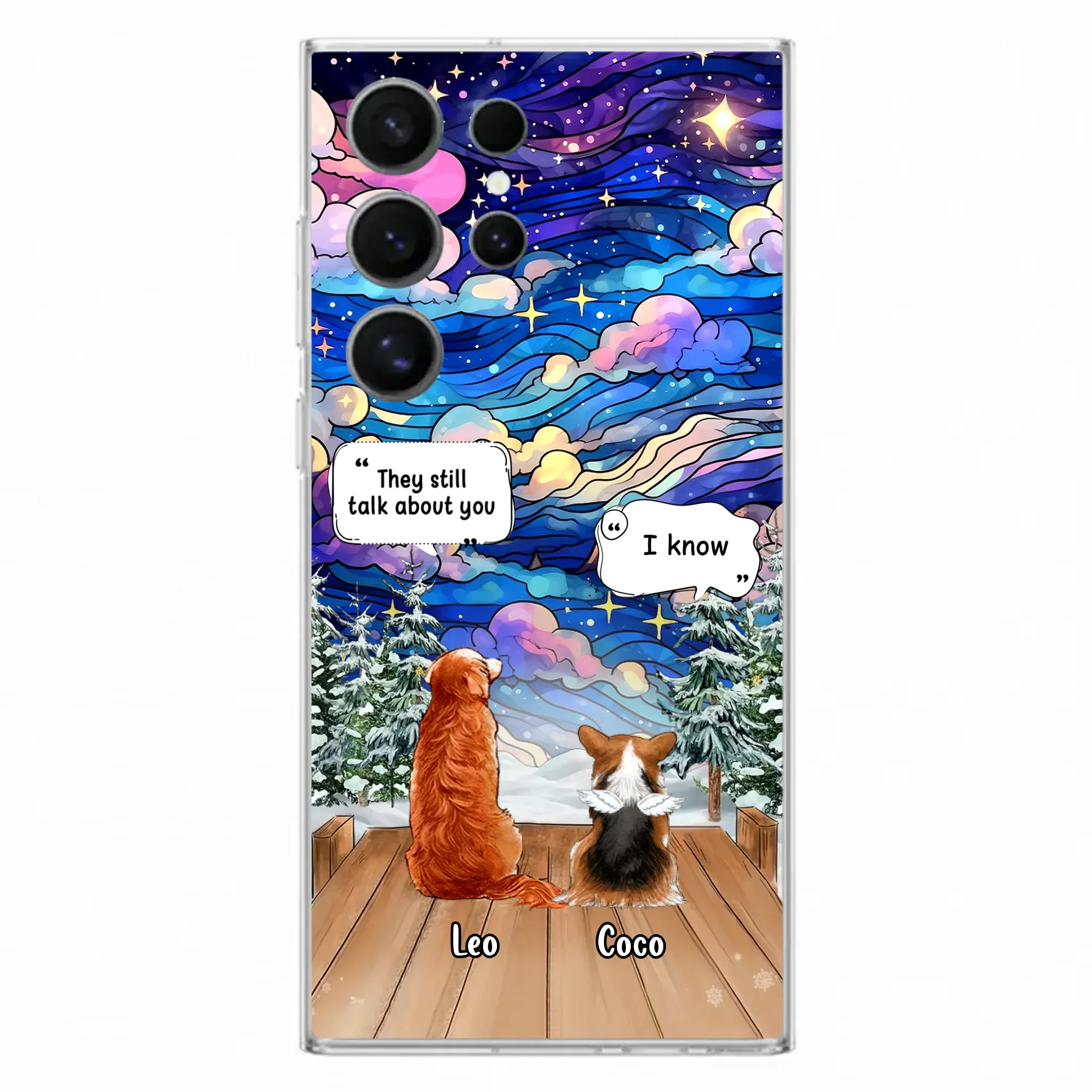 Personalized Dog Memorial Phone Case - Upto 4 Pets - Memorial Gift Idea For Dog/ Cat/ Rabbit Lovers - They Still Talk About You - Case For iPhone/Samsung