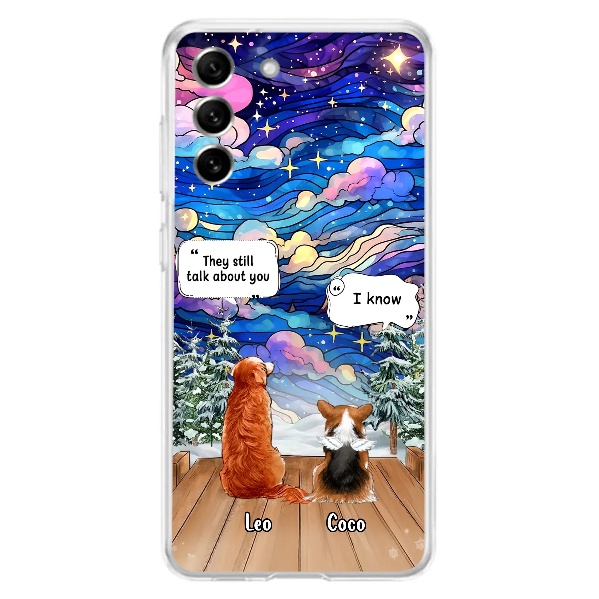 Personalized Dog Memorial Phone Case - Upto 4 Pets - Memorial Gift Idea For Dog/ Cat/ Rabbit Lovers - They Still Talk About You - Case For iPhone/Samsung