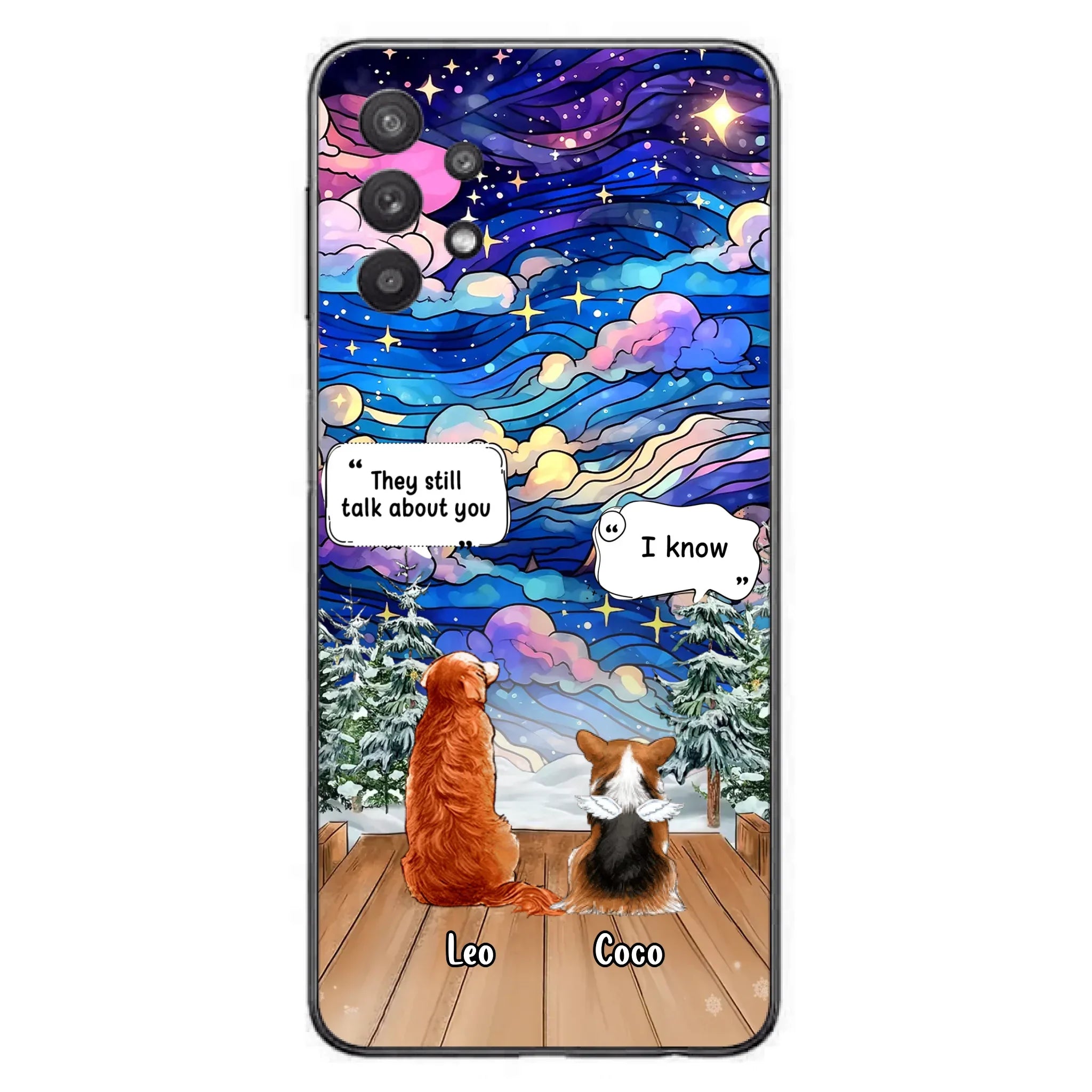 Personalized Dog Memorial Phone Case - Upto 4 Pets - Memorial Gift Idea For Dog/ Cat/ Rabbit Lovers - They Still Talk About You - Case For iPhone/Samsung