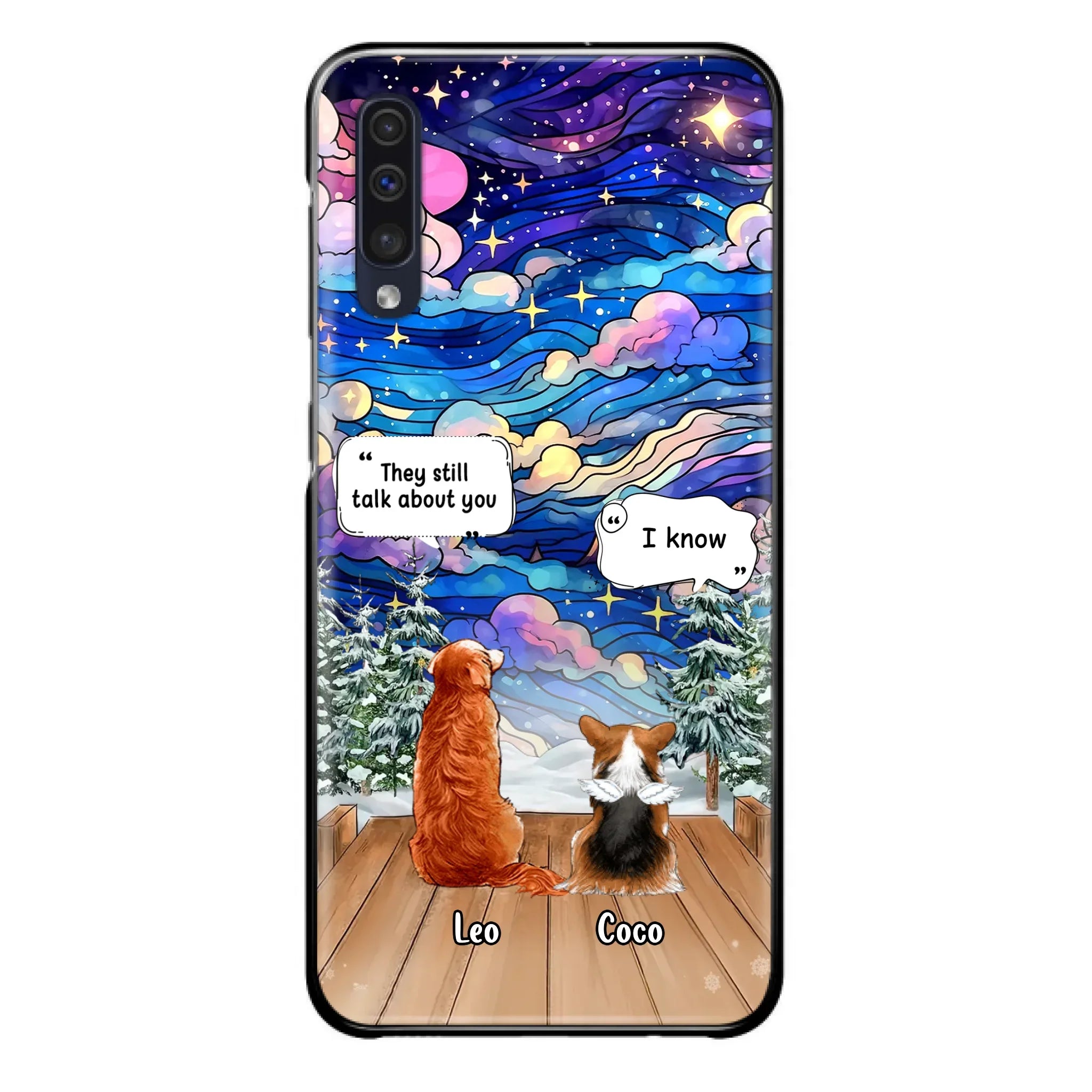 Personalized Dog Memorial Phone Case - Upto 4 Pets - Memorial Gift Idea For Dog/ Cat/ Rabbit Lovers - They Still Talk About You - Case For iPhone/Samsung