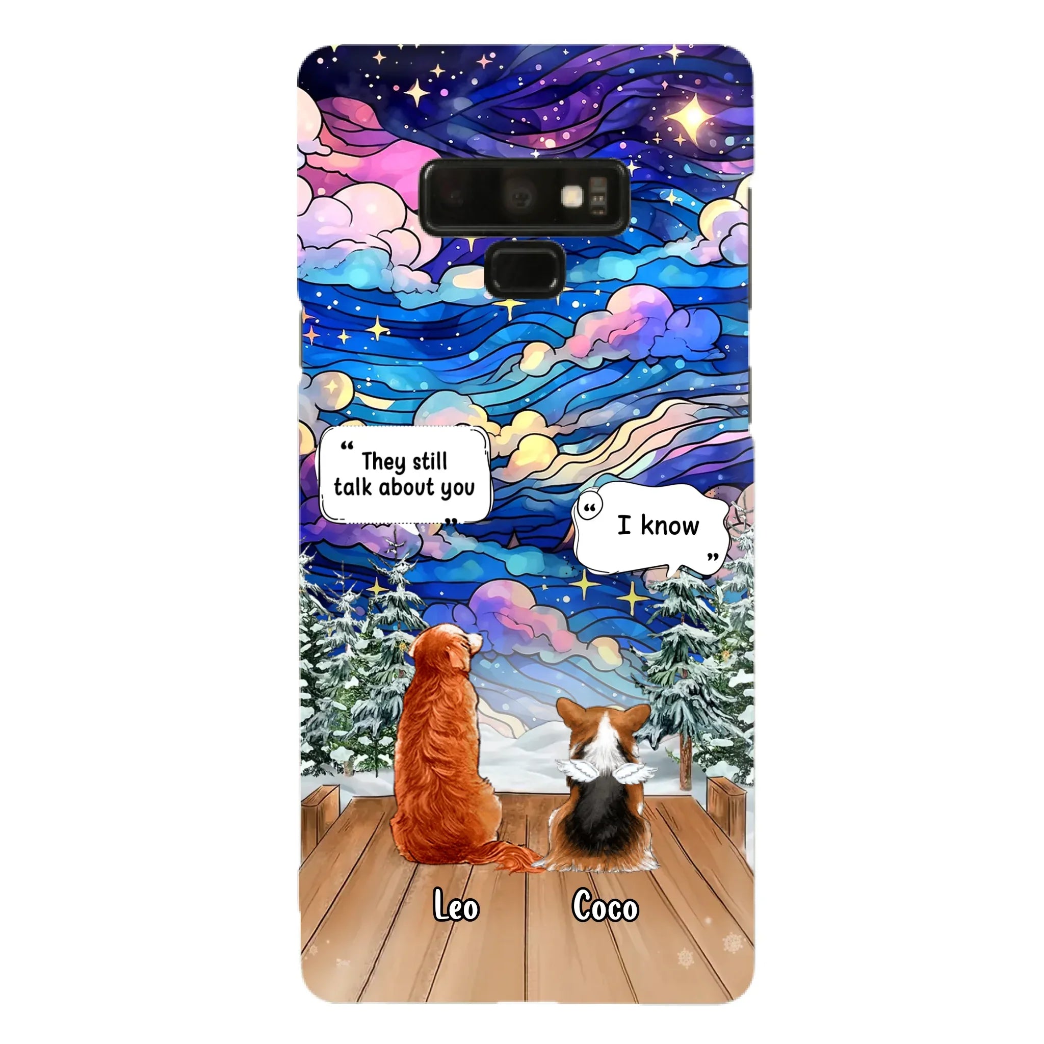 Personalized Dog Memorial Phone Case - Upto 4 Pets - Memorial Gift Idea For Dog/ Cat/ Rabbit Lovers - They Still Talk About You - Case For iPhone/Samsung