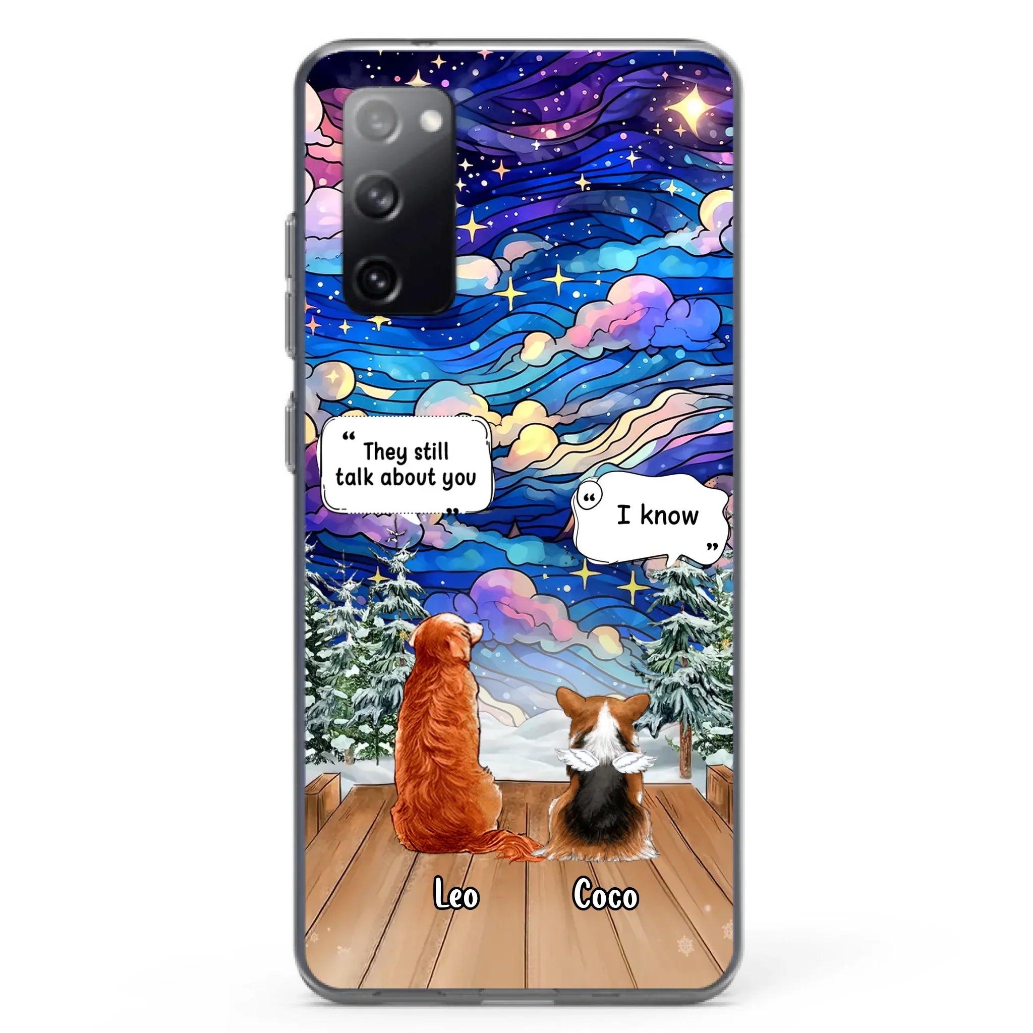 Personalized Dog Memorial Phone Case - Upto 4 Pets - Memorial Gift Idea For Dog/ Cat/ Rabbit Lovers - They Still Talk About You - Case For iPhone/Samsung