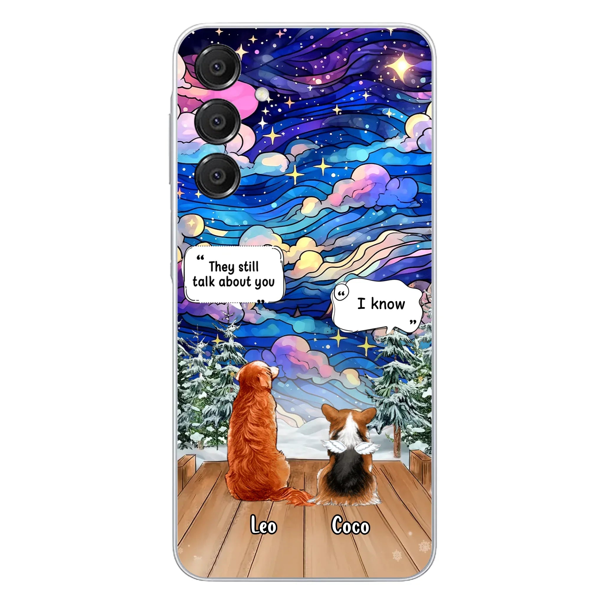 Personalized Dog Memorial Phone Case - Upto 4 Pets - Memorial Gift Idea For Dog/ Cat/ Rabbit Lovers - They Still Talk About You - Case For iPhone/Samsung