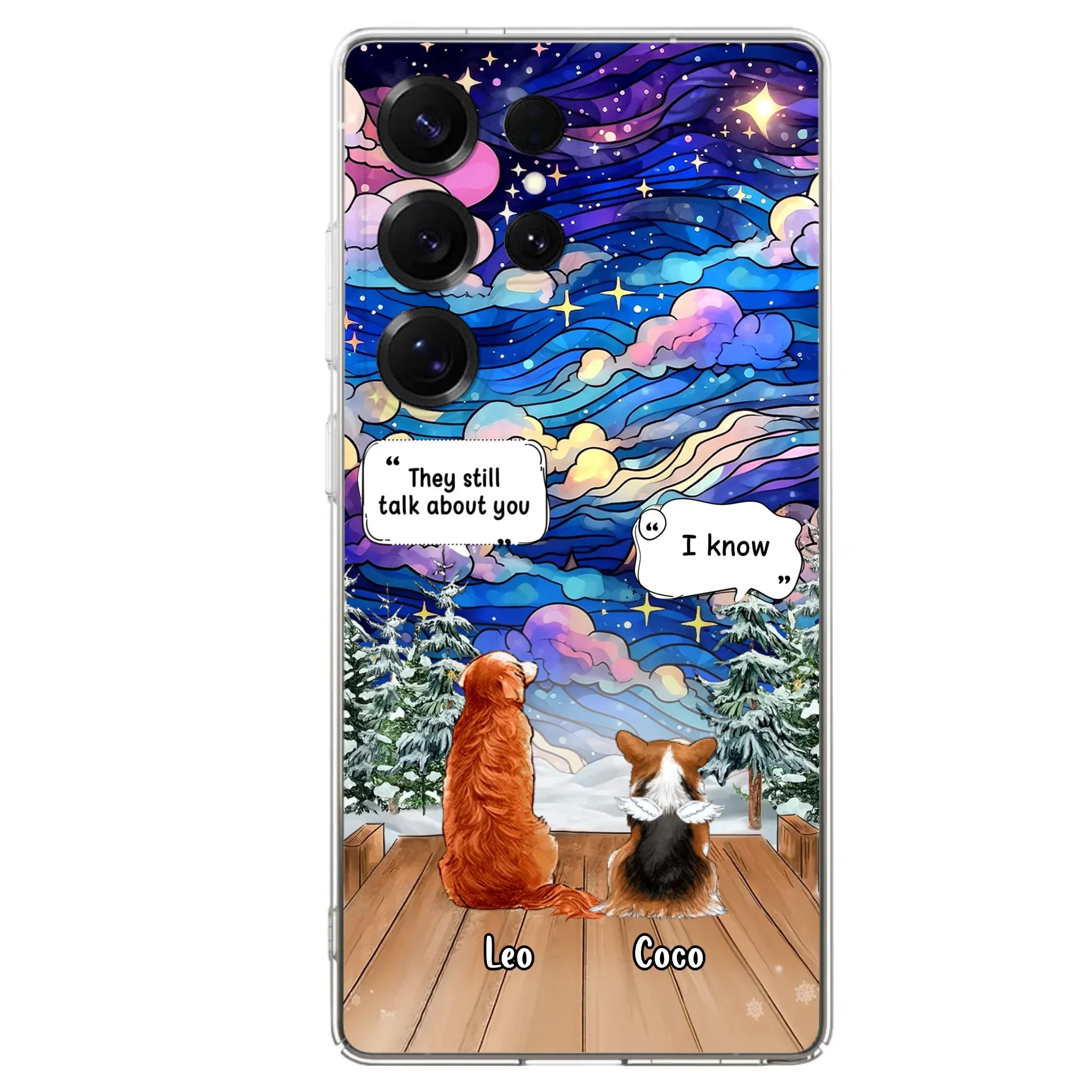 Personalized Dog Memorial Phone Case - Upto 4 Pets - Memorial Gift Idea For Dog/ Cat/ Rabbit Lovers - They Still Talk About You - Case For iPhone/Samsung