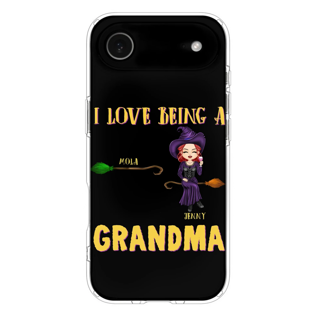 Personalized Witch Grandma Phone Case - Gift Idea For Halloween/Witch/Grandma - Upto 8 Kids - I Love Being A Grandma - Case For iPhone/Samsung