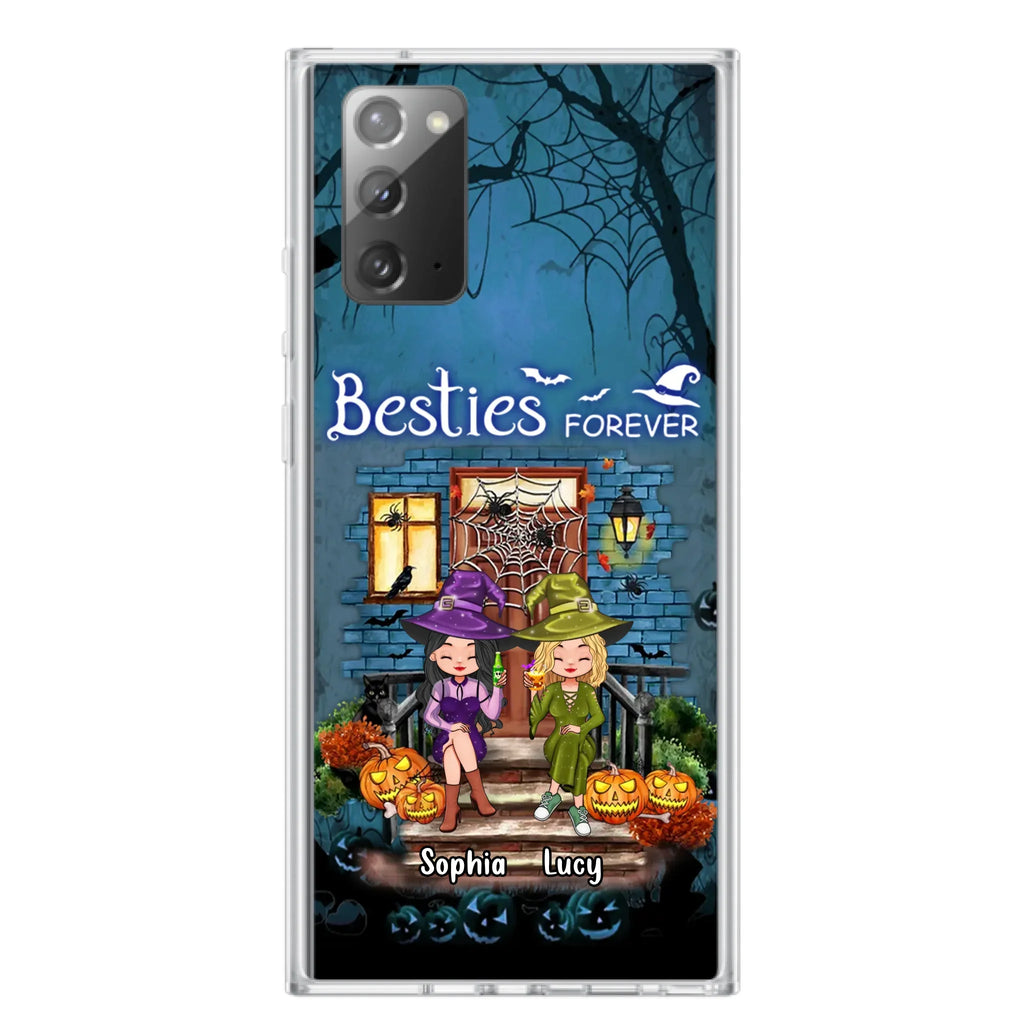 Custom Personalized Halloween Friend Phone Case - Upto 5 Friends - Halloween Gift Idea for Friends/Sisters - Besties Forever - Case for iPhone/Samsung