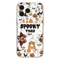 Custom Personalized Halloween Pet Phone Case - Upto 3 Pets - Gift Idea For Dog/Cat Owners -  Spooky Vibes - Case for iPhone/Samsung