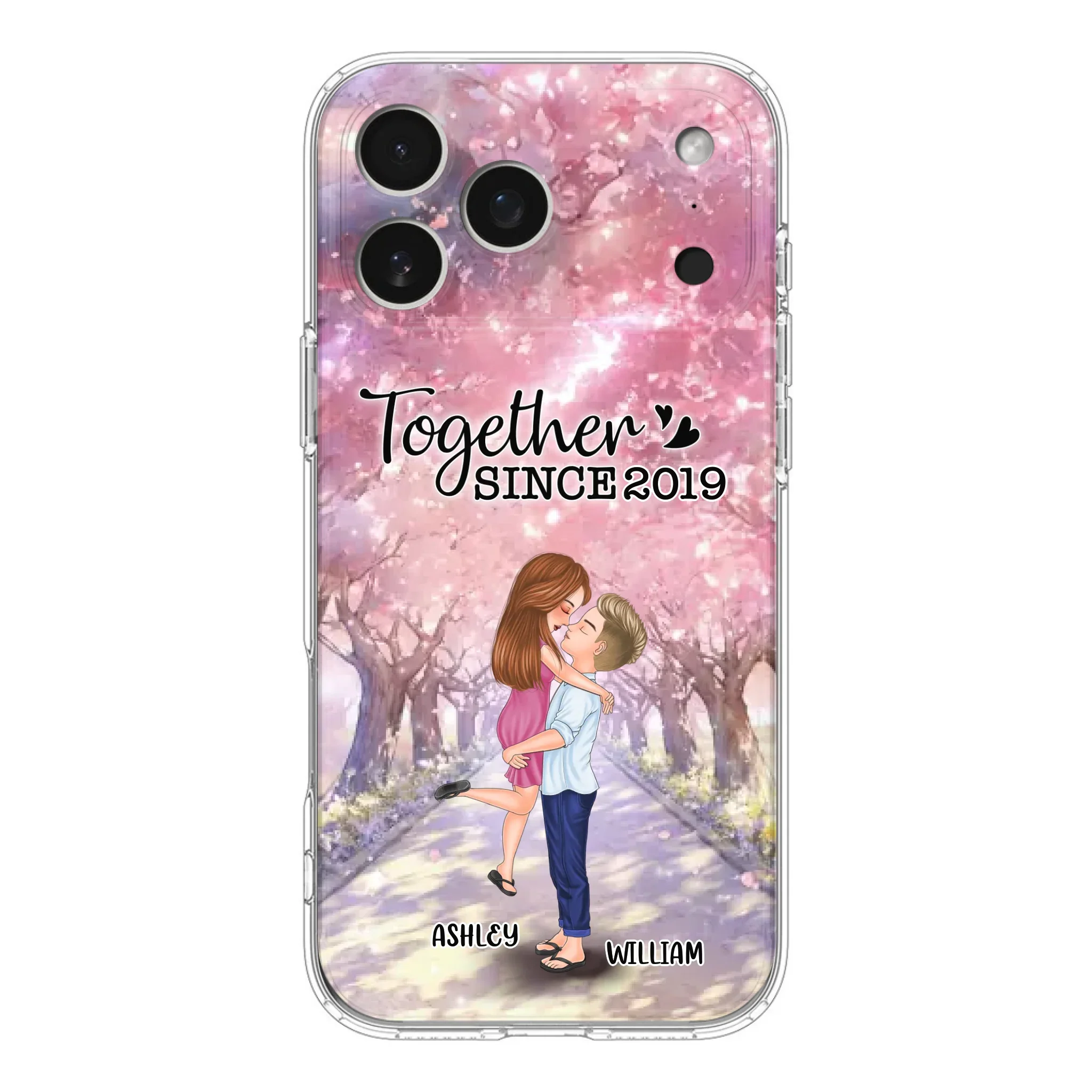 Personalized Couple Phone Case - Wedding/Anniversary Gift Idea for Couple - Together Since 2019 - Case For iPhone/Samsung