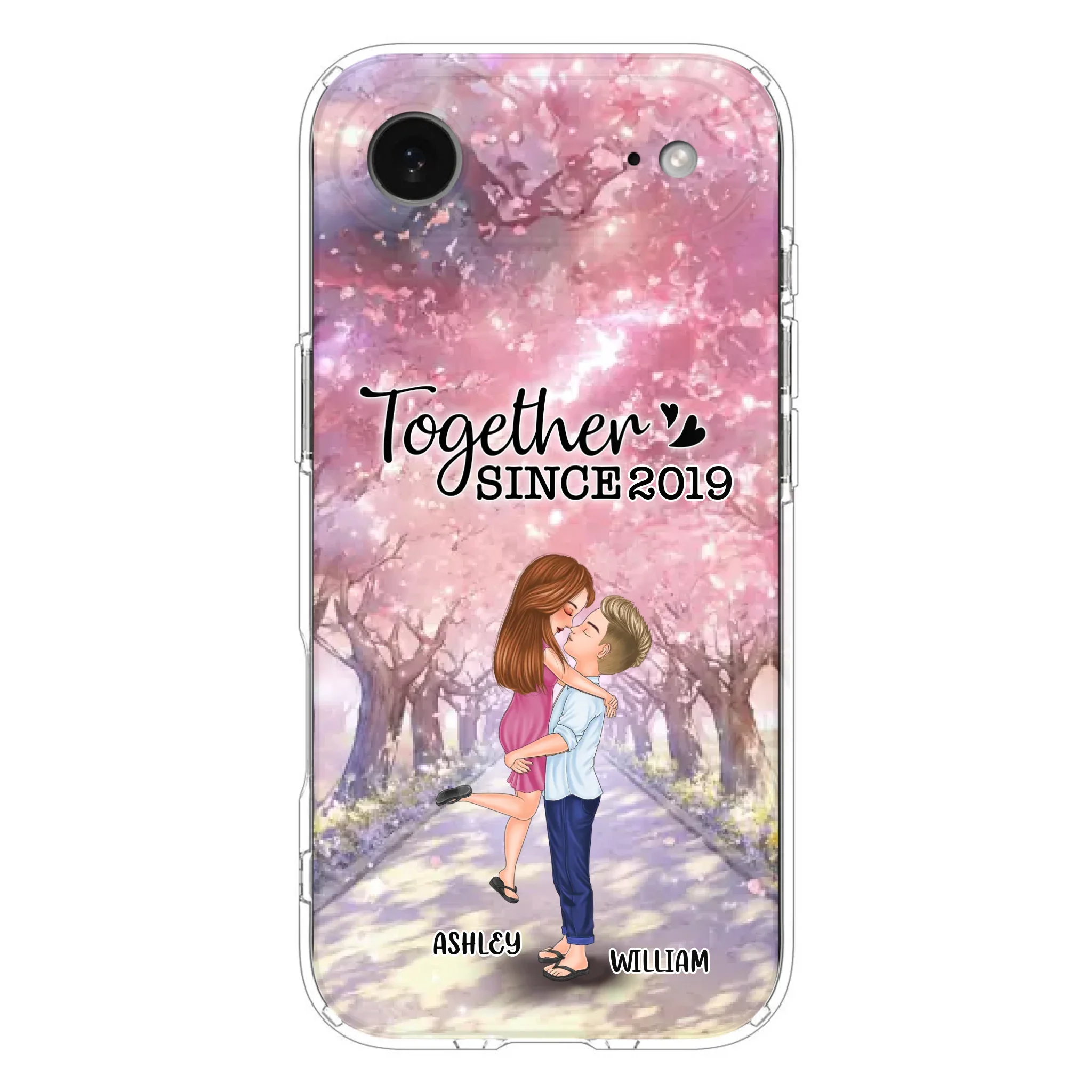 Personalized Couple Phone Case - Wedding/Anniversary Gift Idea for Couple - Together Since 2019 - Case For iPhone/Samsung