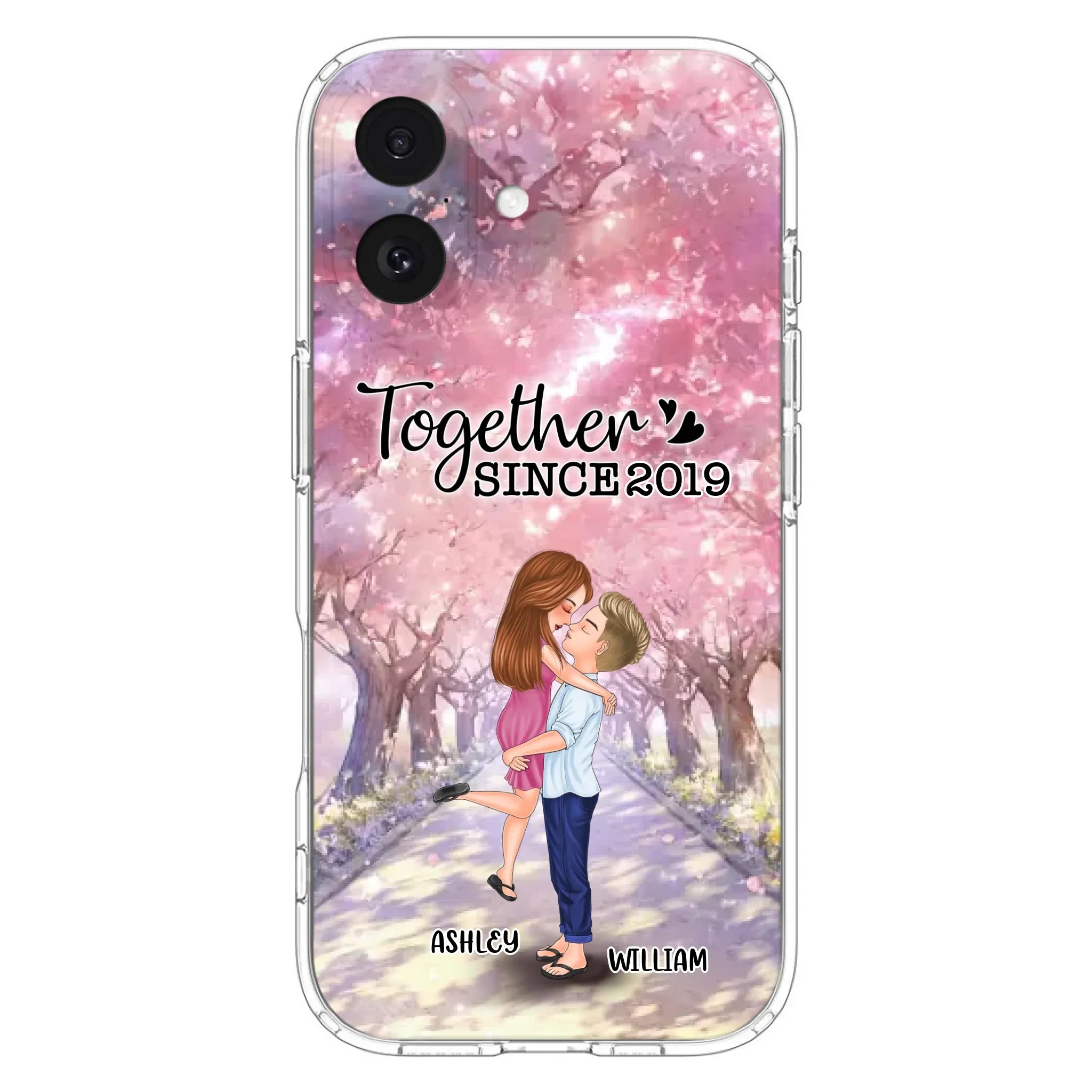 Personalized Couple Phone Case - Wedding/Anniversary Gift Idea for Couple - Together Since 2019 - Case For iPhone/Samsung
