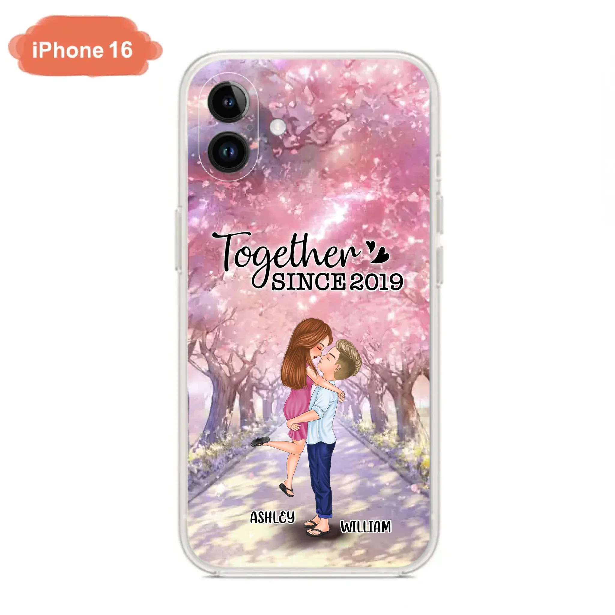 Personalized Couple Phone Case - Wedding/Anniversary Gift Idea for Couple - Together Since 2019 - Case For iPhone/Samsung