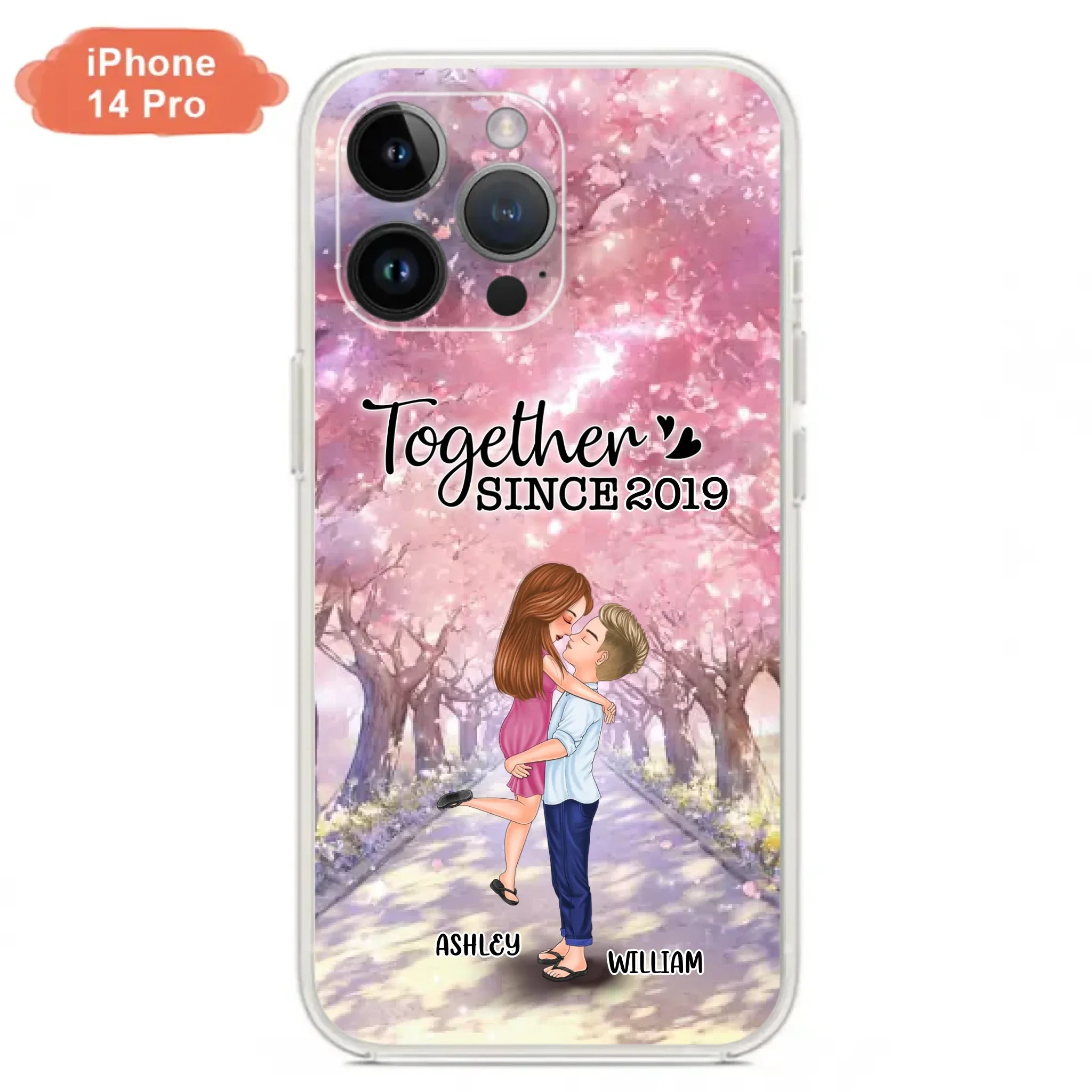 Personalized Couple Phone Case - Wedding/Anniversary Gift Idea for Couple - Together Since 2019 - Case For iPhone/Samsung