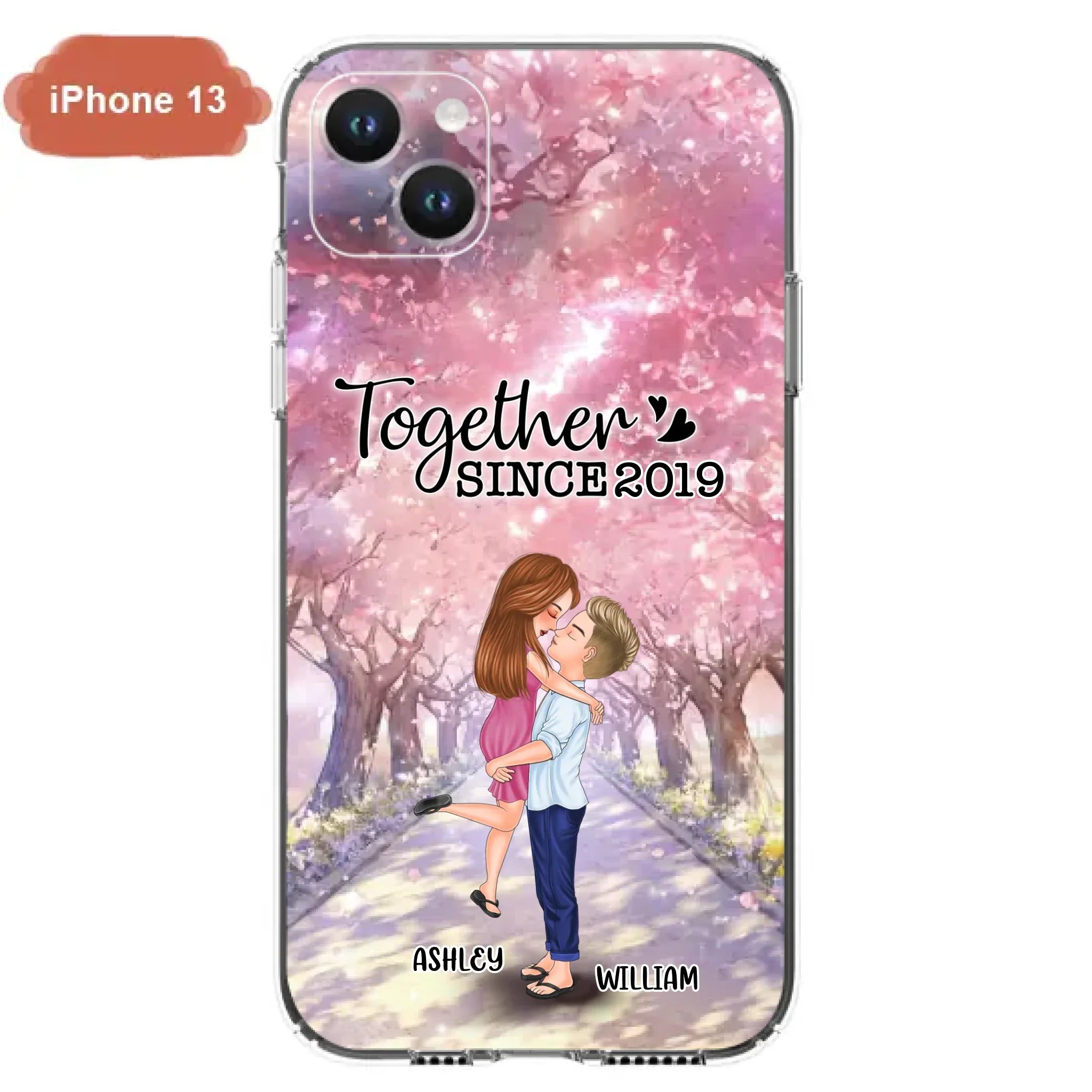 Personalized Couple Phone Case - Wedding/Anniversary Gift Idea for Couple - Together Since 2019 - Case For iPhone/Samsung