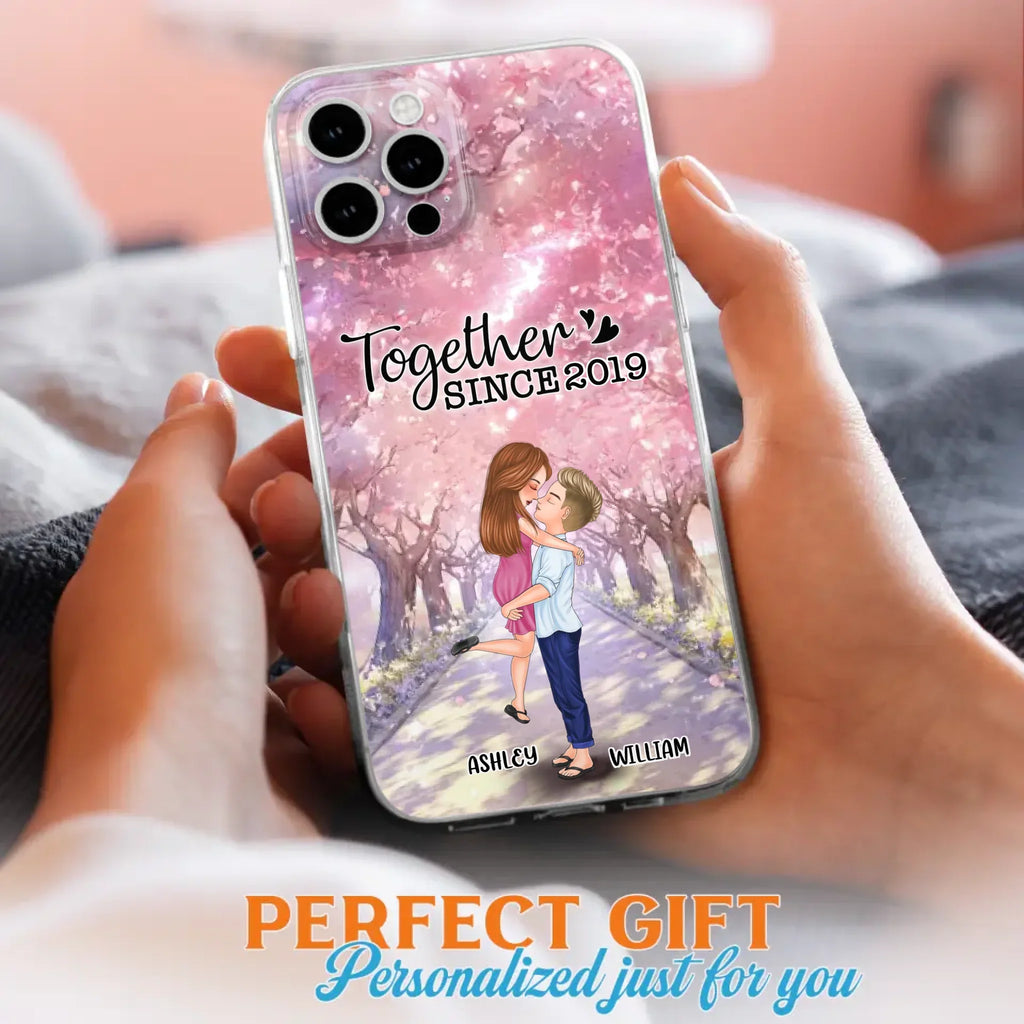 Personalized Couple Phone Case - Wedding/Anniversary Gift Idea for Couple - Together Since 2019 - Case For iPhone/Samsung