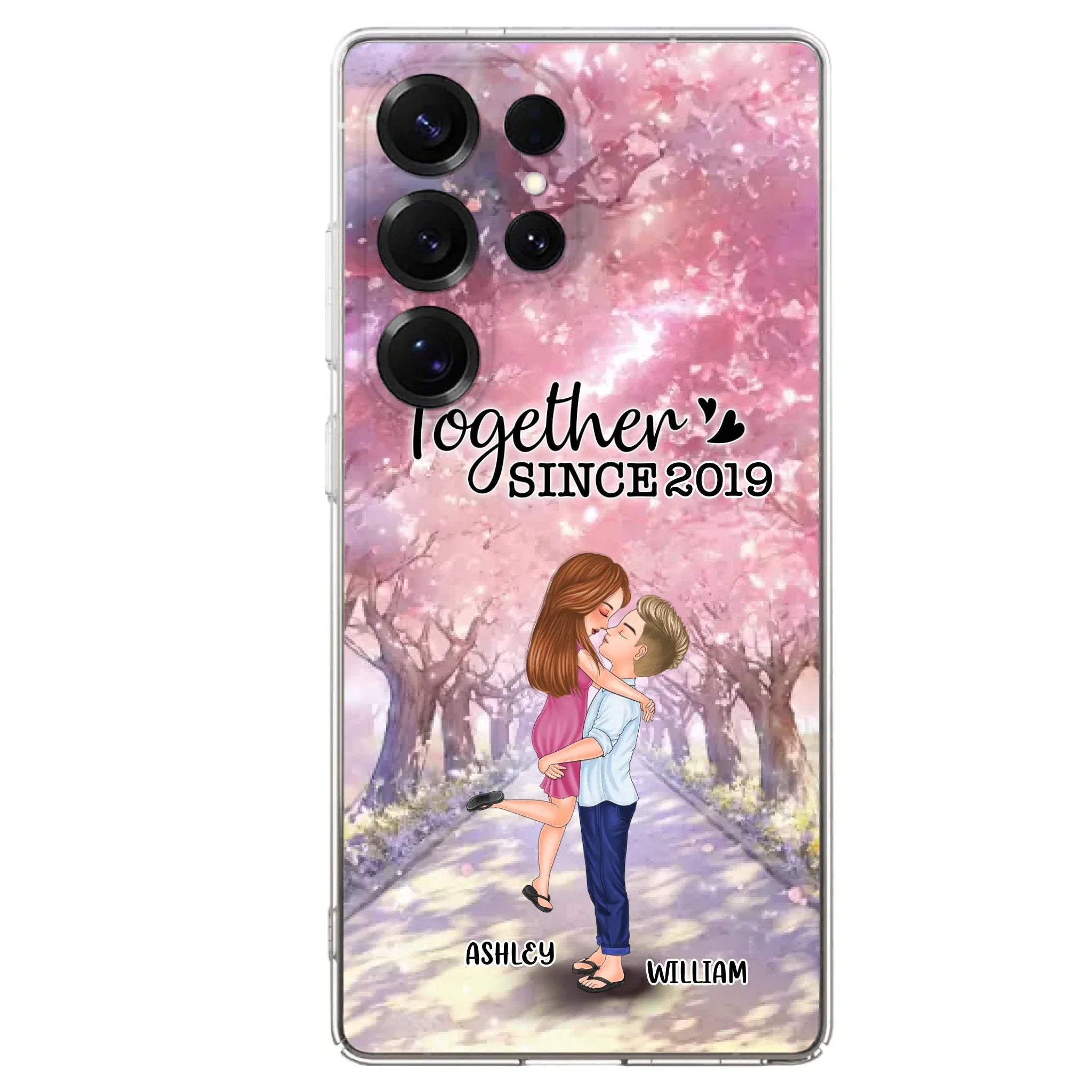 Personalized Couple Phone Case - Wedding/Anniversary Gift Idea for Couple - Together Since 2019 - Case For iPhone/Samsung