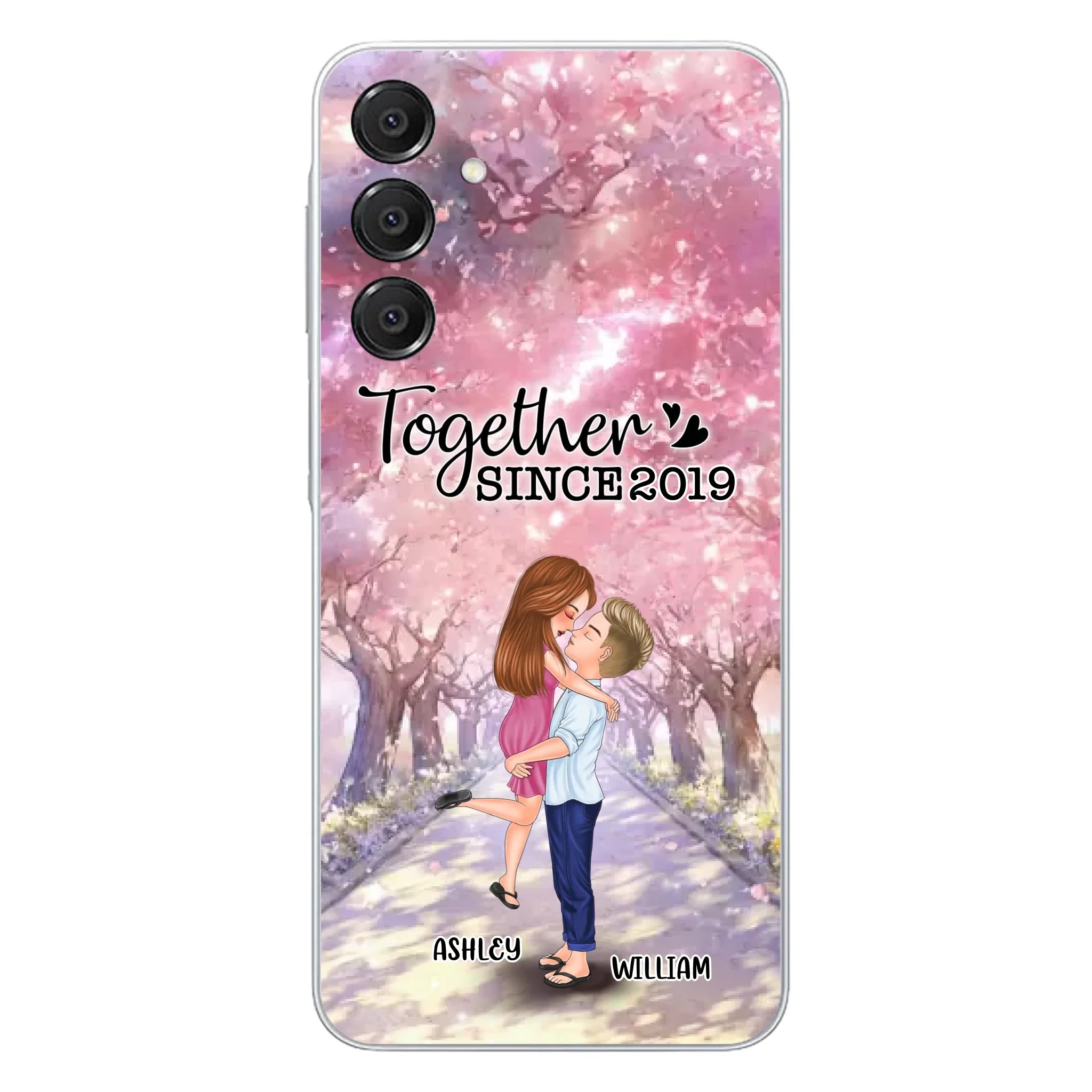 Personalized Couple Phone Case - Wedding/Anniversary Gift Idea for Couple - Together Since 2019 - Case For iPhone/Samsung