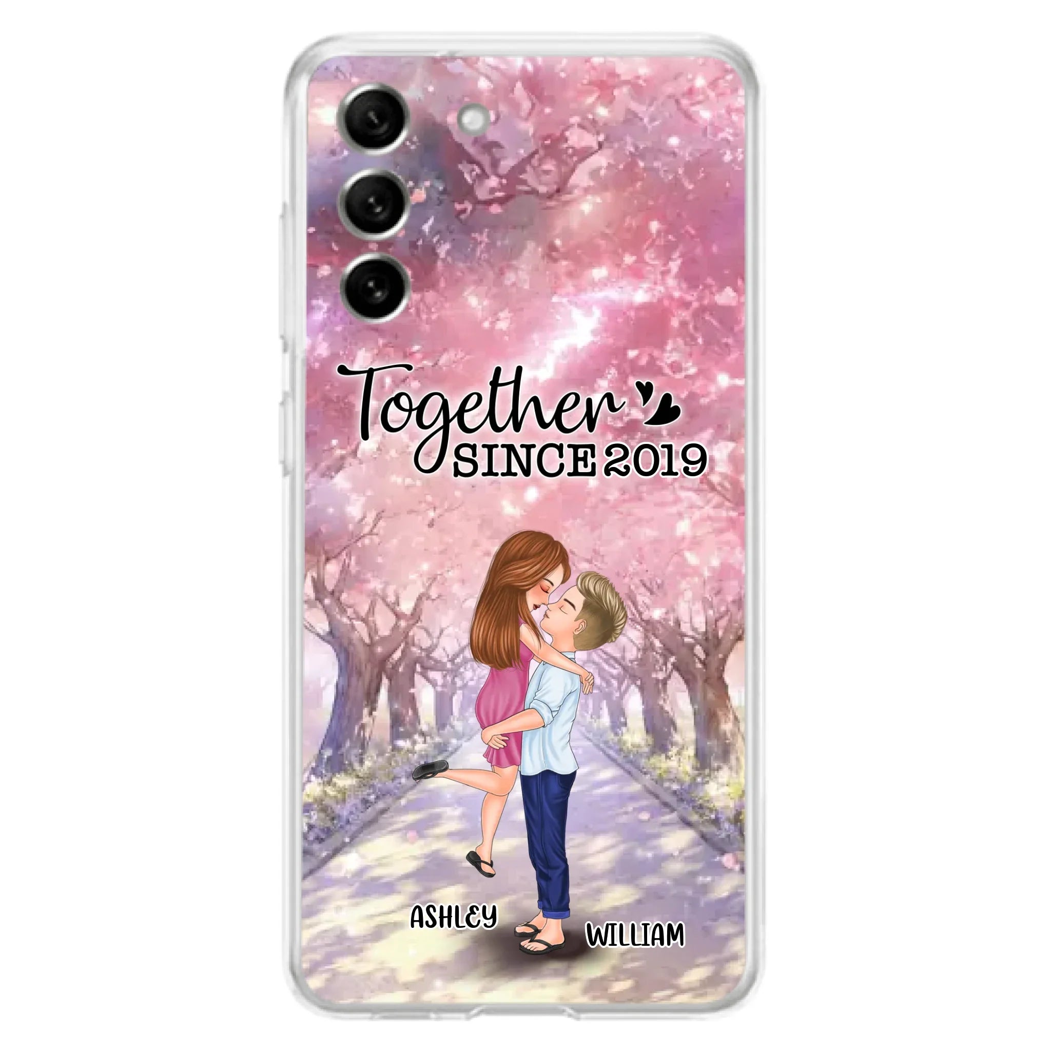 Personalized Couple Phone Case - Wedding/Anniversary Gift Idea for Couple - Together Since 2019 - Case For iPhone/Samsung