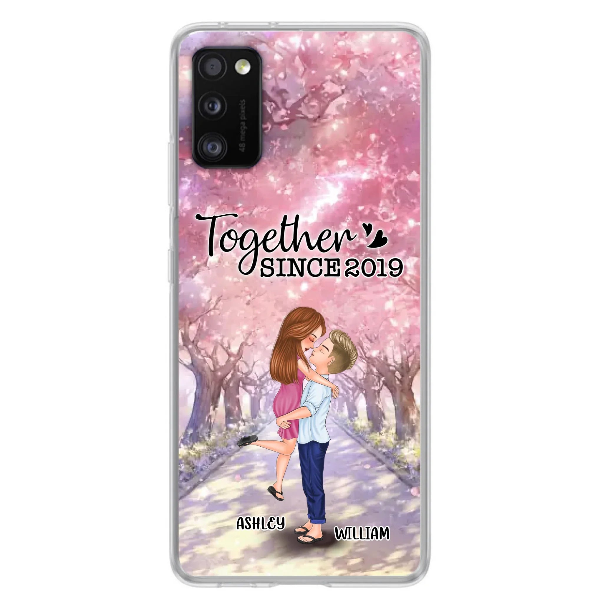 Personalized Couple Phone Case - Wedding/Anniversary Gift Idea for Couple - Together Since 2019 - Case For iPhone/Samsung