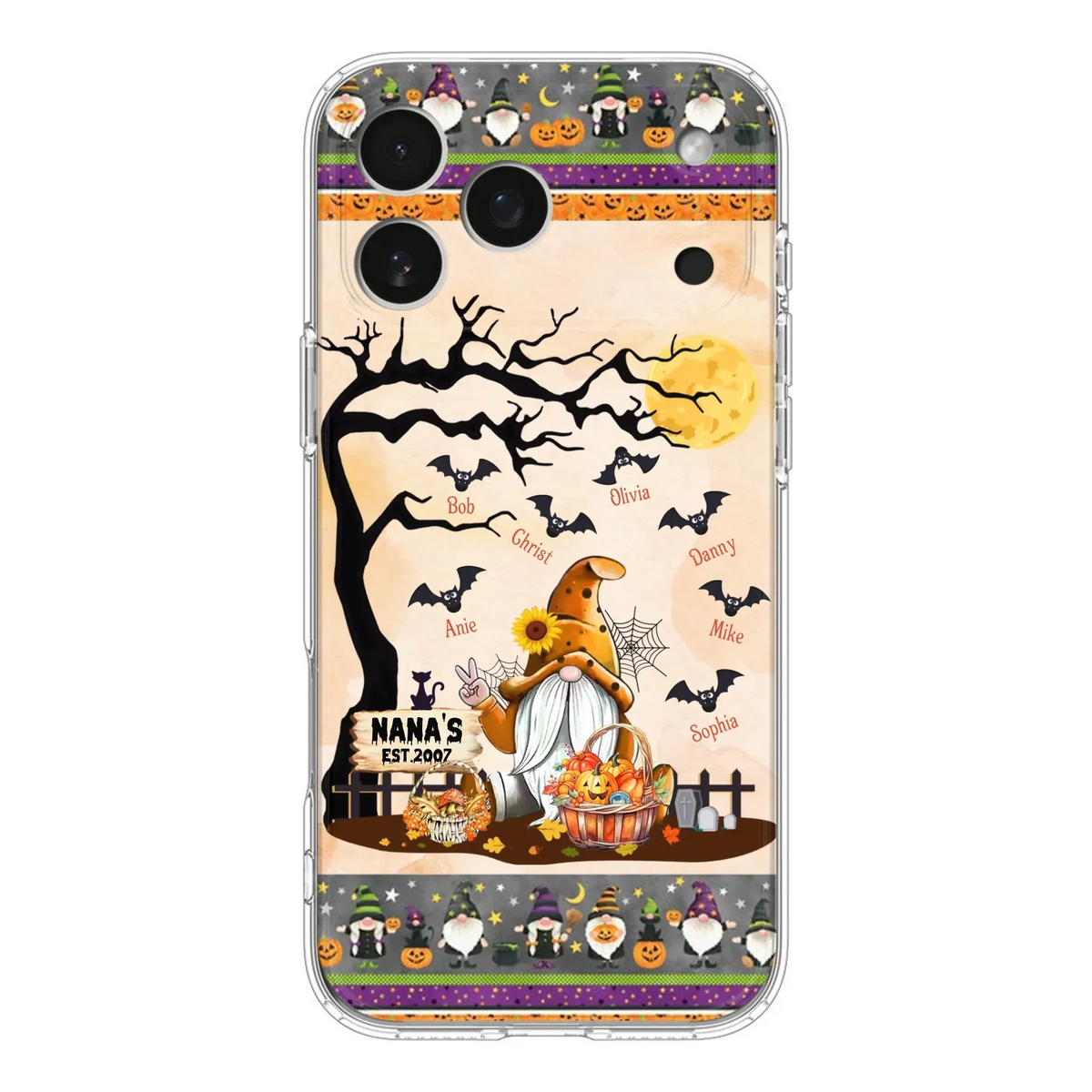 Custom Personalized Boo Grandma Phone Case - Halloween Gift For Grandma - Upto 7 Kids - Case For iPhone/ Samsung