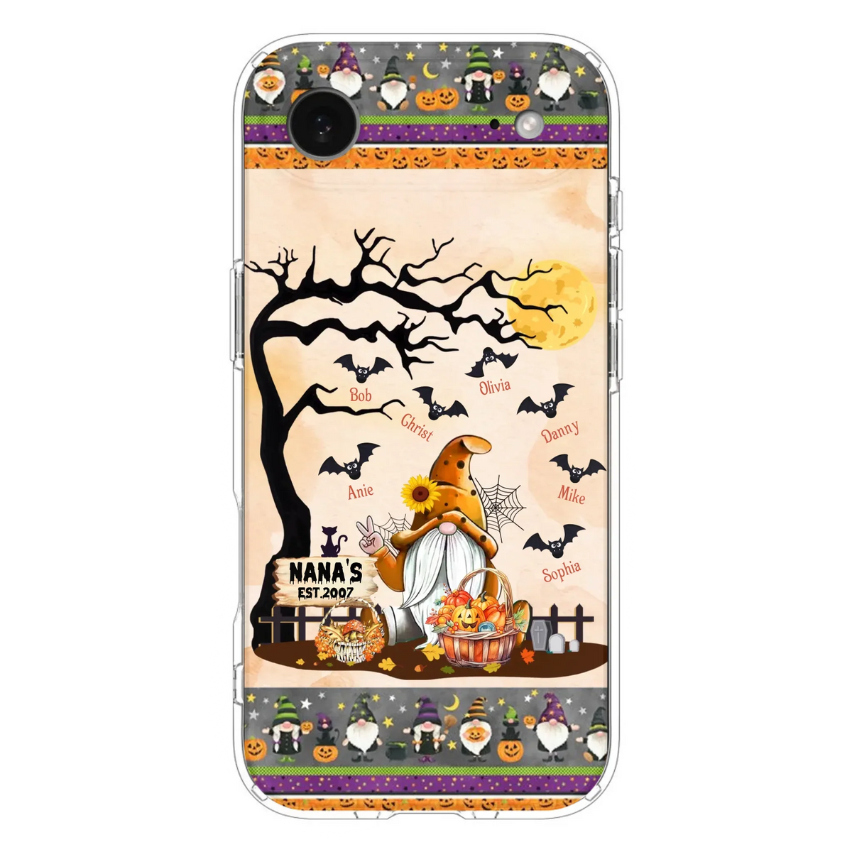 Custom Personalized Boo Grandma Phone Case - Halloween Gift For Grandma - Upto 7 Kids - Case For iPhone/ Samsung