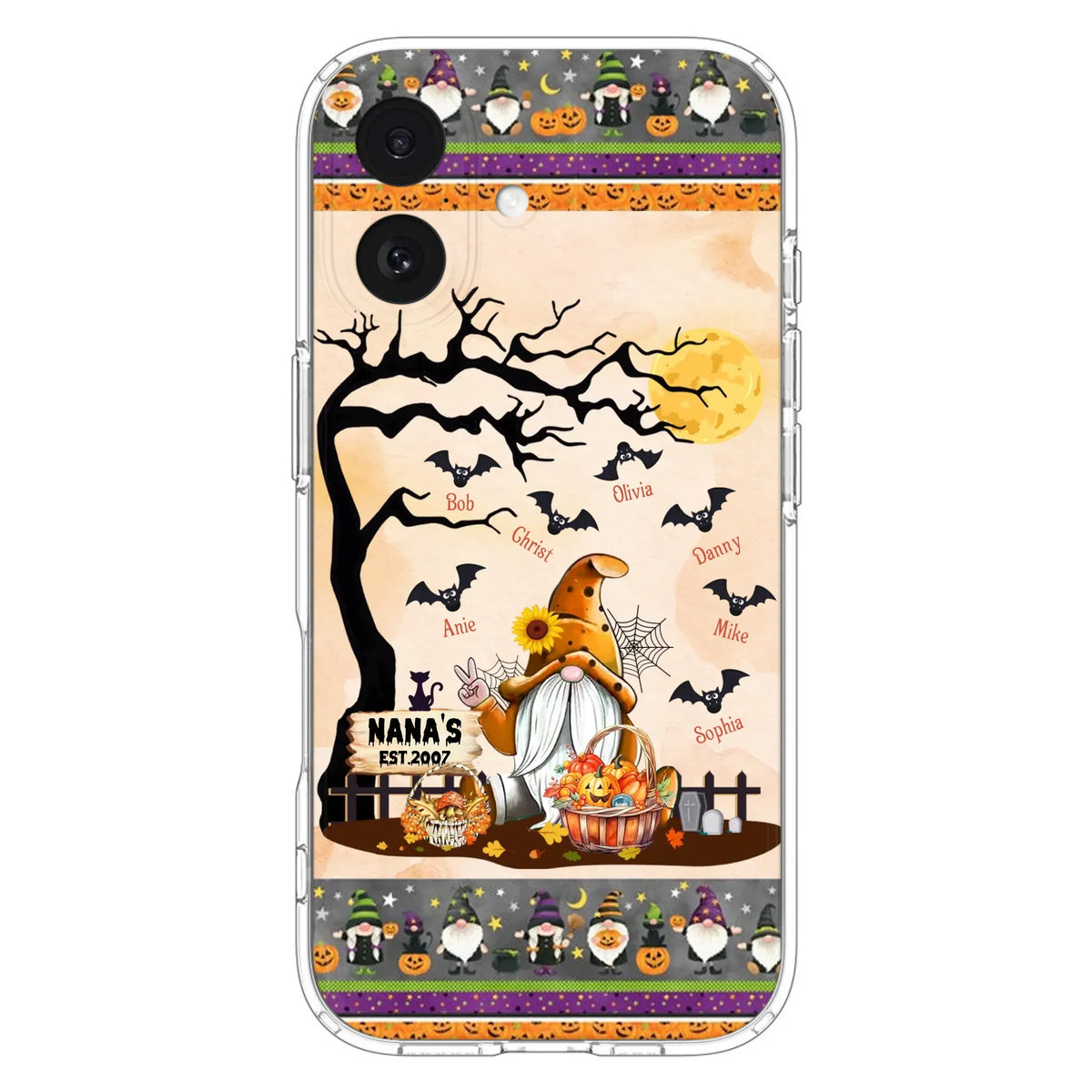 Custom Personalized Boo Grandma Phone Case - Halloween Gift For Grandma - Upto 7 Kids - Case For iPhone/ Samsung