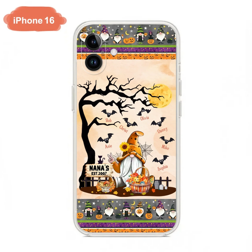 Custom Personalized Boo Grandma Phone Case - Halloween Gift For Grandma - Upto 7 Kids - Case For iPhone/ Samsung