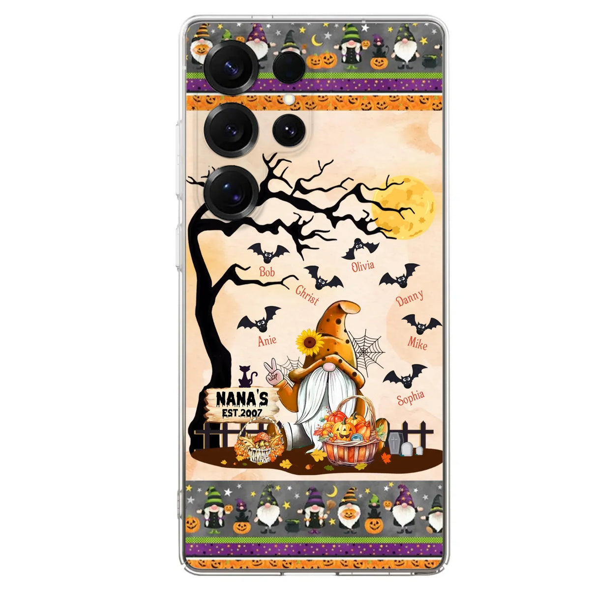 Custom Personalized Boo Grandma Phone Case - Halloween Gift For Grandma - Upto 7 Kids - Case For iPhone/ Samsung