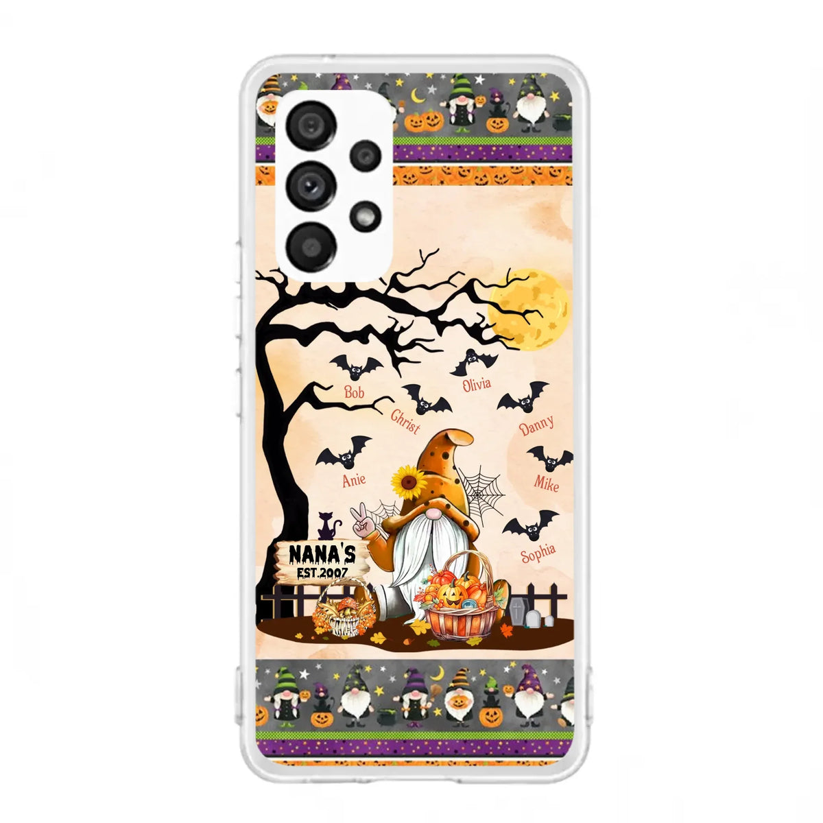 Custom Personalized Boo Grandma Phone Case - Halloween Gift For Grandma - Upto 7 Kids - Case For iPhone/ Samsung