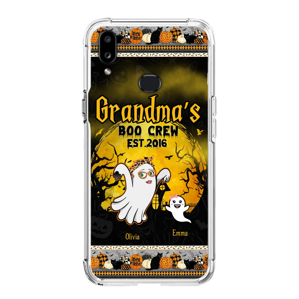 Custom Personalized Grandma Phone Case - Halloween Gift For Grandma - Upto 7 Kids - Grandma's Boo Crew - Case For iPhone/ Samsung