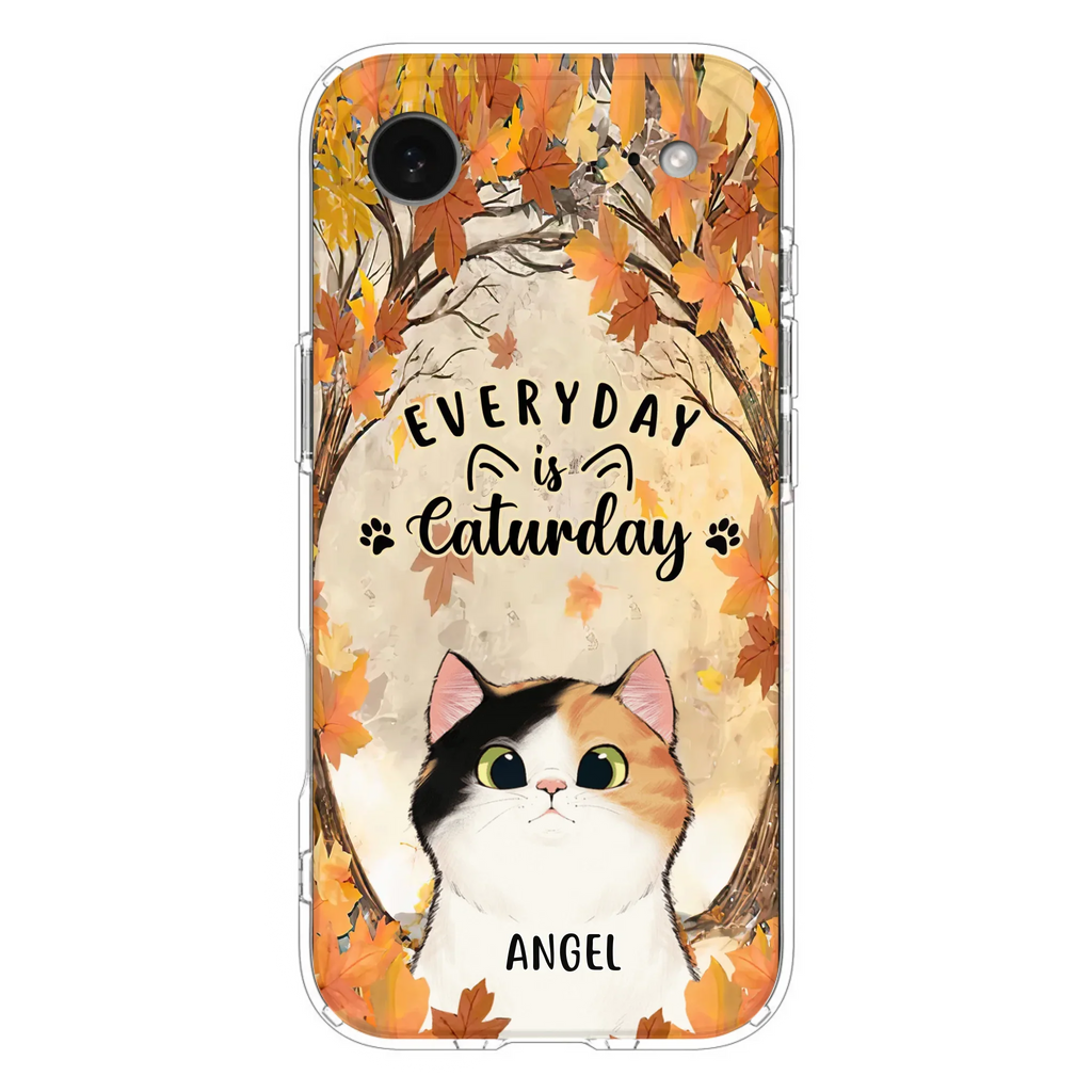 Custom Personalized Cat Phone Case For iPhone And Samsung - Gift Idea For Cat Lover - Up to 6 Cats - Everyday Is Caturday