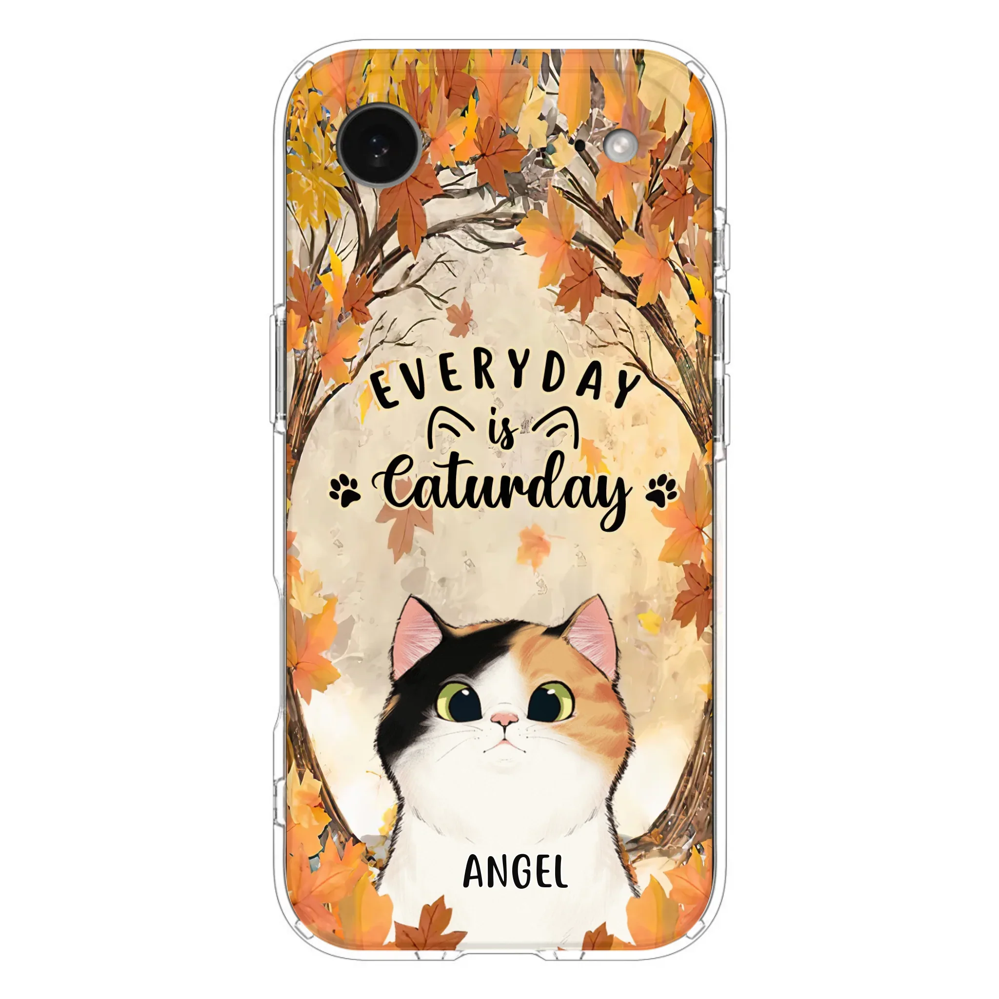 Custom Personalized Cat Phone Case For iPhone And Samsung - Gift Idea For Cat Lover - Up to 6 Cats - Everyday Is Caturday
