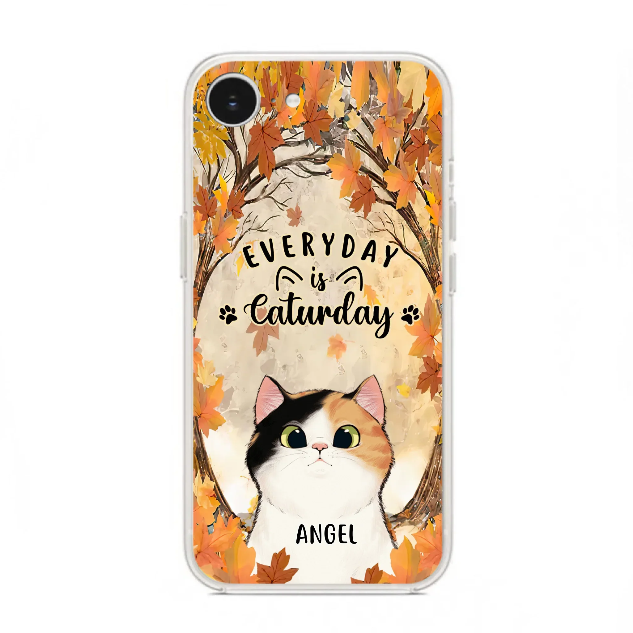 Custom Personalized Cat Phone Case For iPhone And Samsung - Gift Idea For Cat Lover - Up to 6 Cats - Everyday Is Caturday