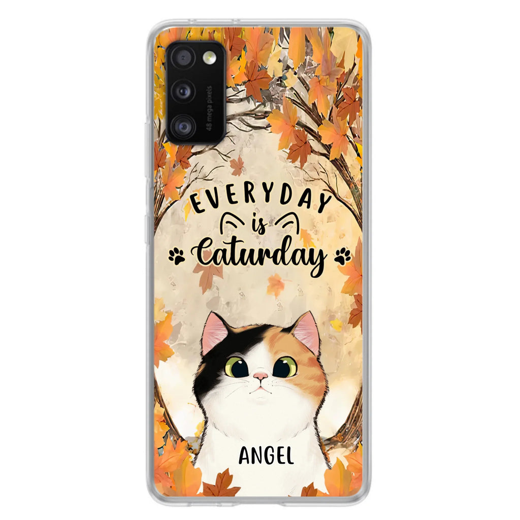 Custom Personalized Cat Phone Case For iPhone And Samsung - Gift Idea For Cat Lover - Up to 6 Cats - Everyday Is Caturday
