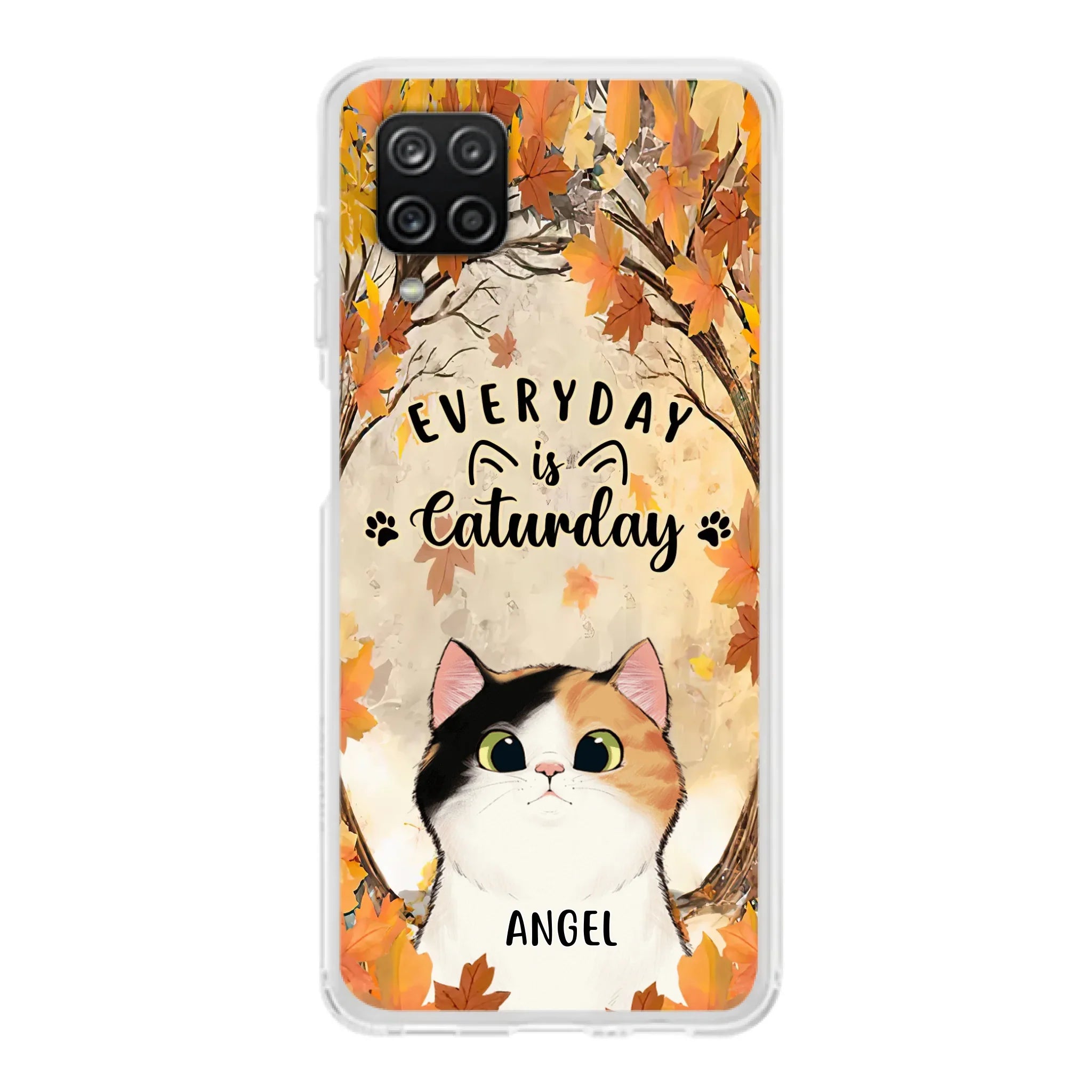 Custom Personalized Cat Phone Case For iPhone And Samsung - Gift Idea For Cat Lover - Up to 6 Cats - Everyday Is Caturday