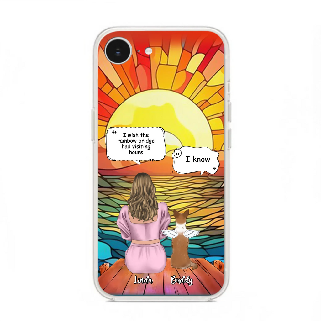 Custom Personalized Memorial Dog Phone Case - Upto 4 Dogs - Memorial Gift Idea For Dog Owners - Case for iPhone/Samsung