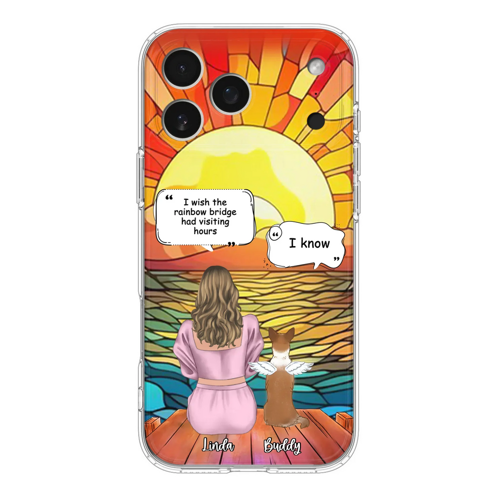 Custom Personalized Memorial Dog Phone Case - Upto 4 Dogs - Memorial Gift Idea For Dog Owners - Case for iPhone/Samsung