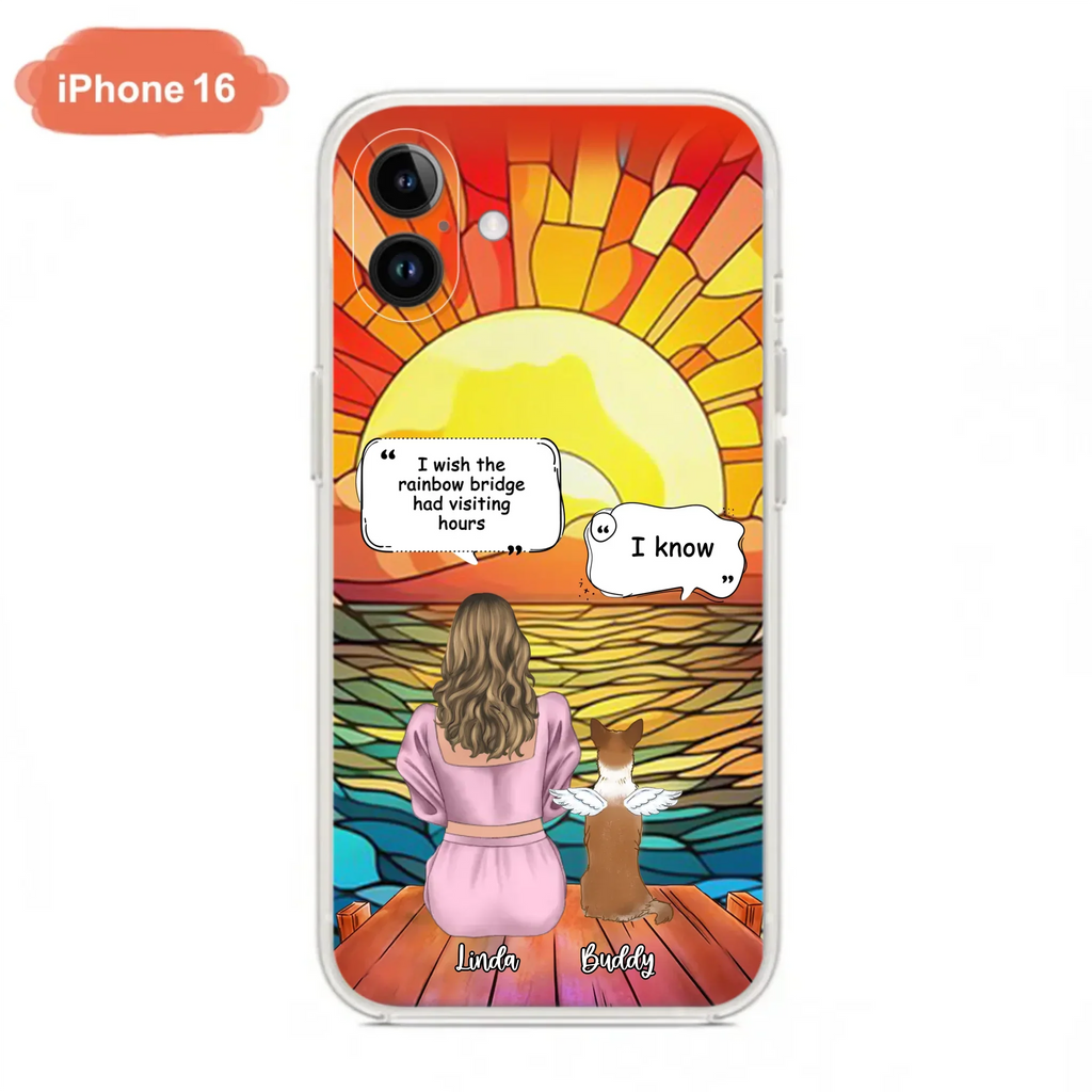Custom Personalized Memorial Dog Phone Case - Upto 4 Dogs - Memorial Gift Idea For Dog Owners - Case for iPhone/Samsung