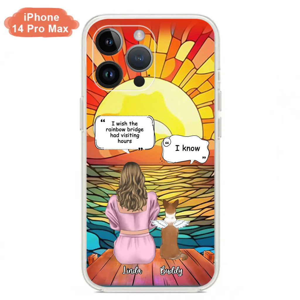 Custom Personalized Memorial Dog Phone Case - Upto 4 Dogs - Memorial Gift Idea For Dog Owners - Case for iPhone/Samsung