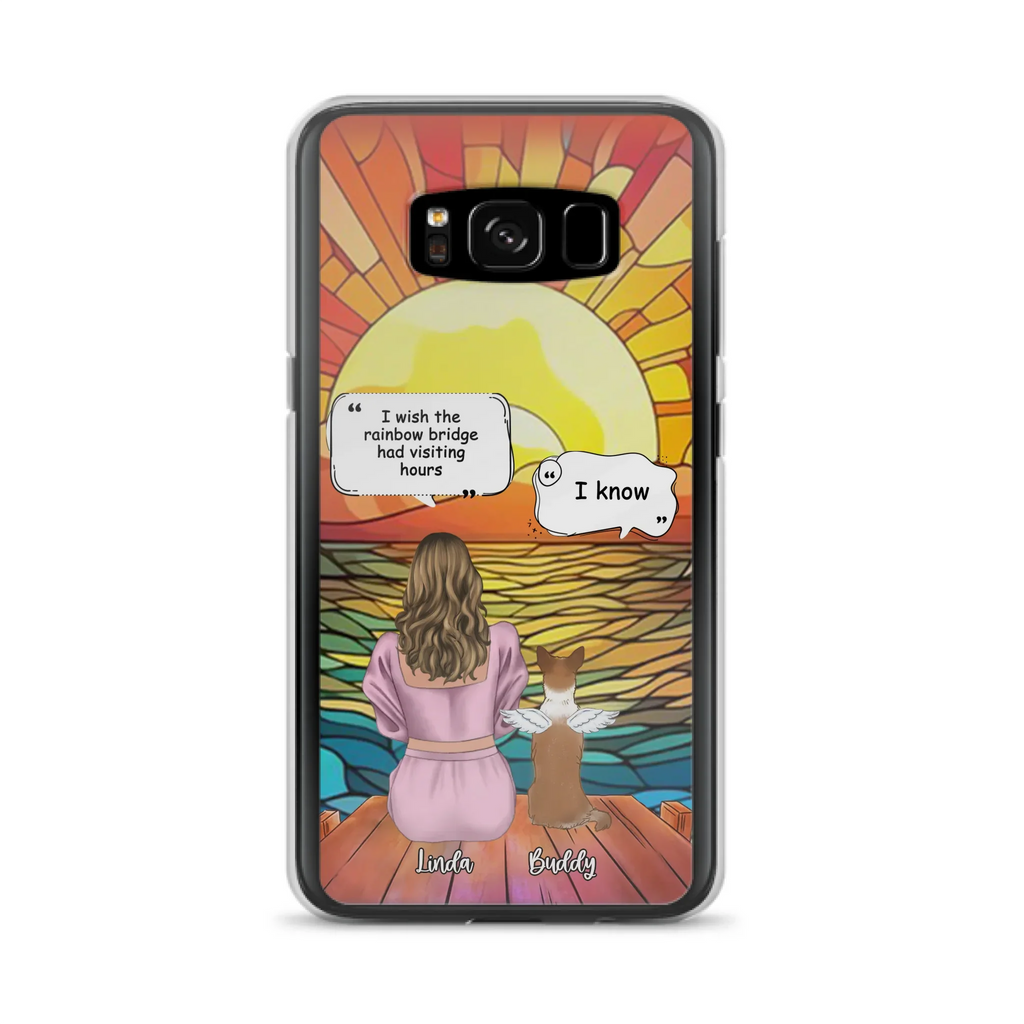 Custom Personalized Memorial Dog Phone Case - Upto 4 Dogs - Memorial Gift Idea For Dog Owners - Case for iPhone/Samsung