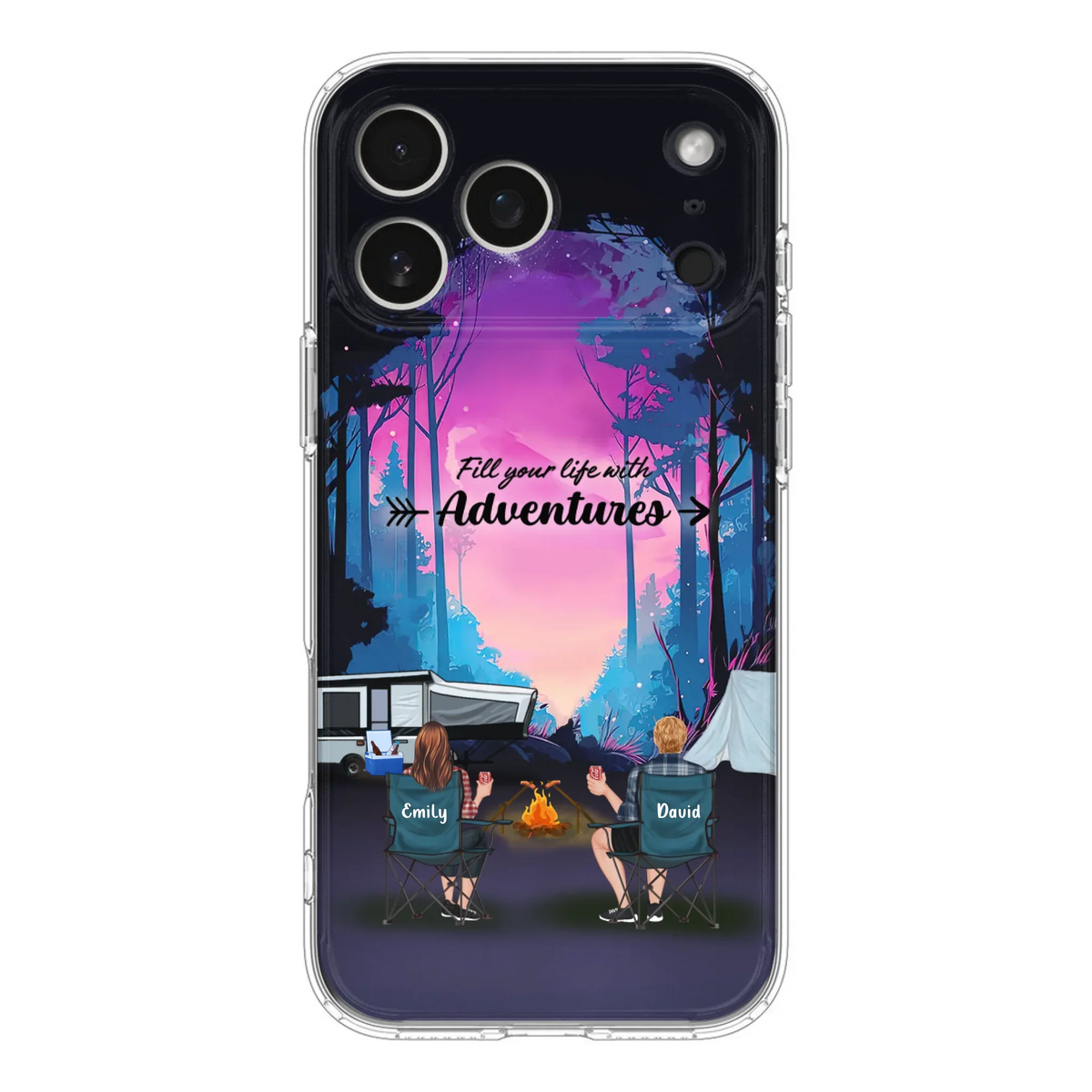 Personalized Camping Phone Case - Full Option - Best Gift For Camping Lovers - Fill Your Life With Adventures - Case For iPhone/Samsung