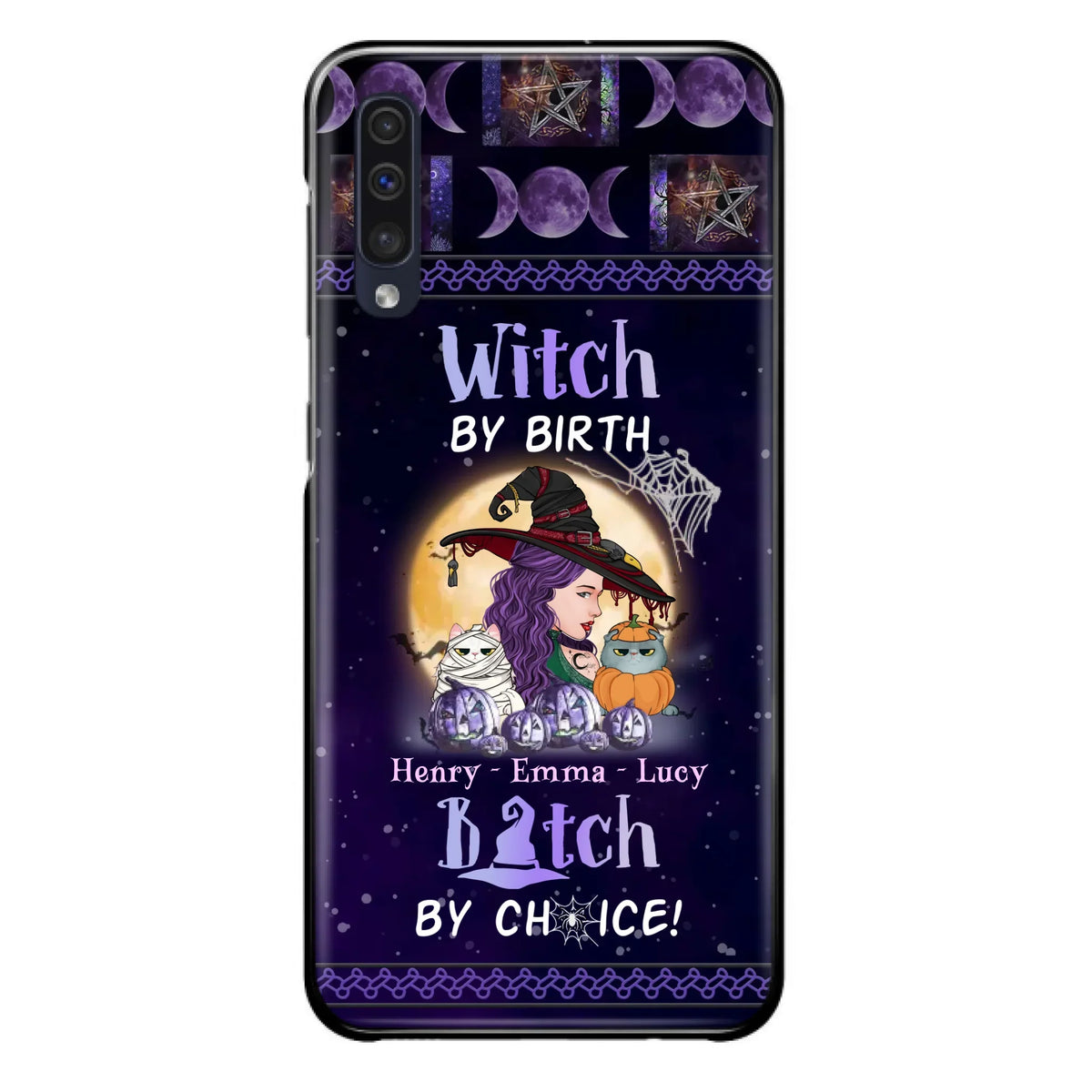 Personalized Witch Mom Phone Case - Gift Idea For Halloween/Witch/Pet Lovers - Witch By Birth Bitch By Choice - Case For iPhone/Samsung