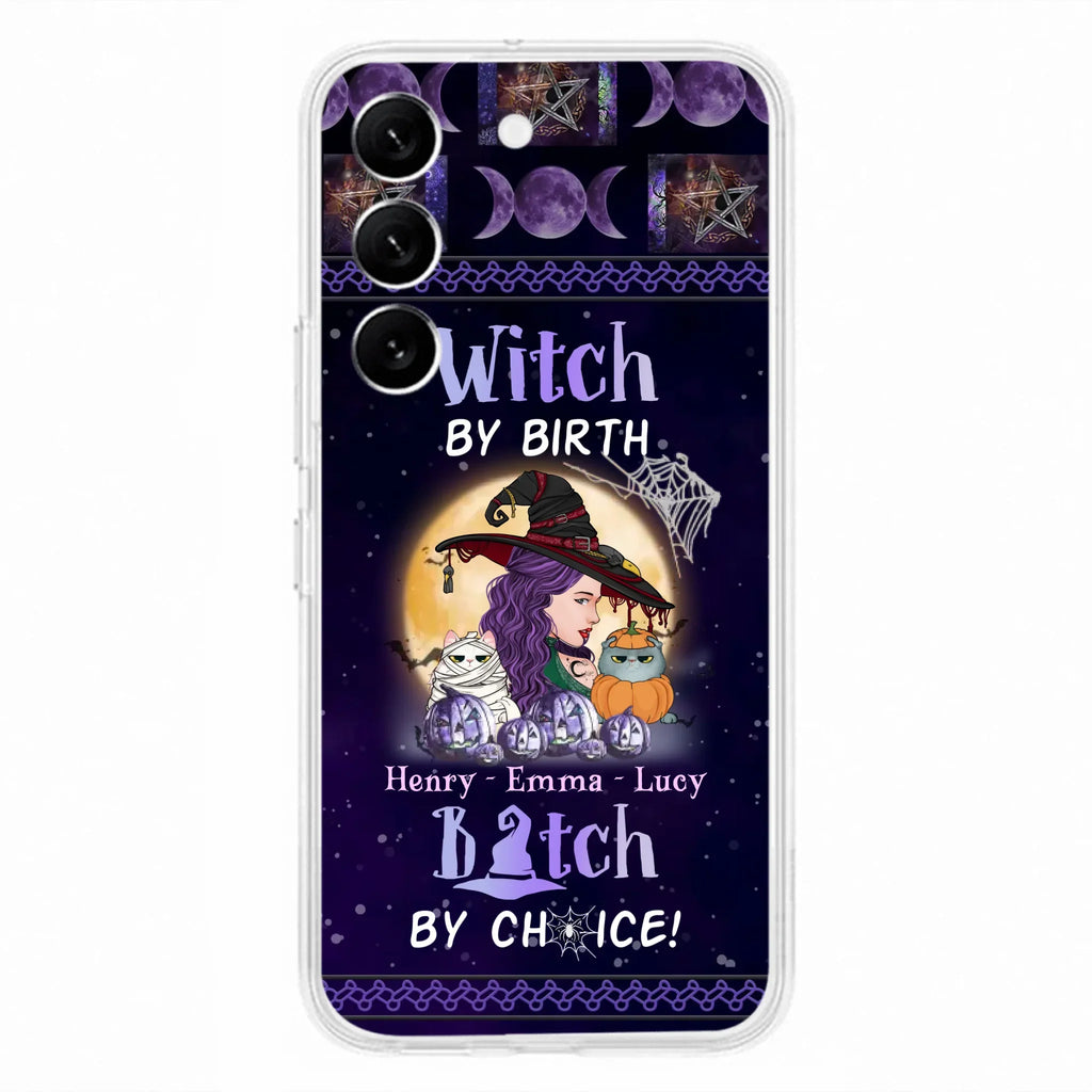 Personalized Witch Mom Phone Case - Gift Idea For Halloween/Witch/Pet Lovers - Witch By Birth Bitch By Choice - Case For iPhone/Samsung