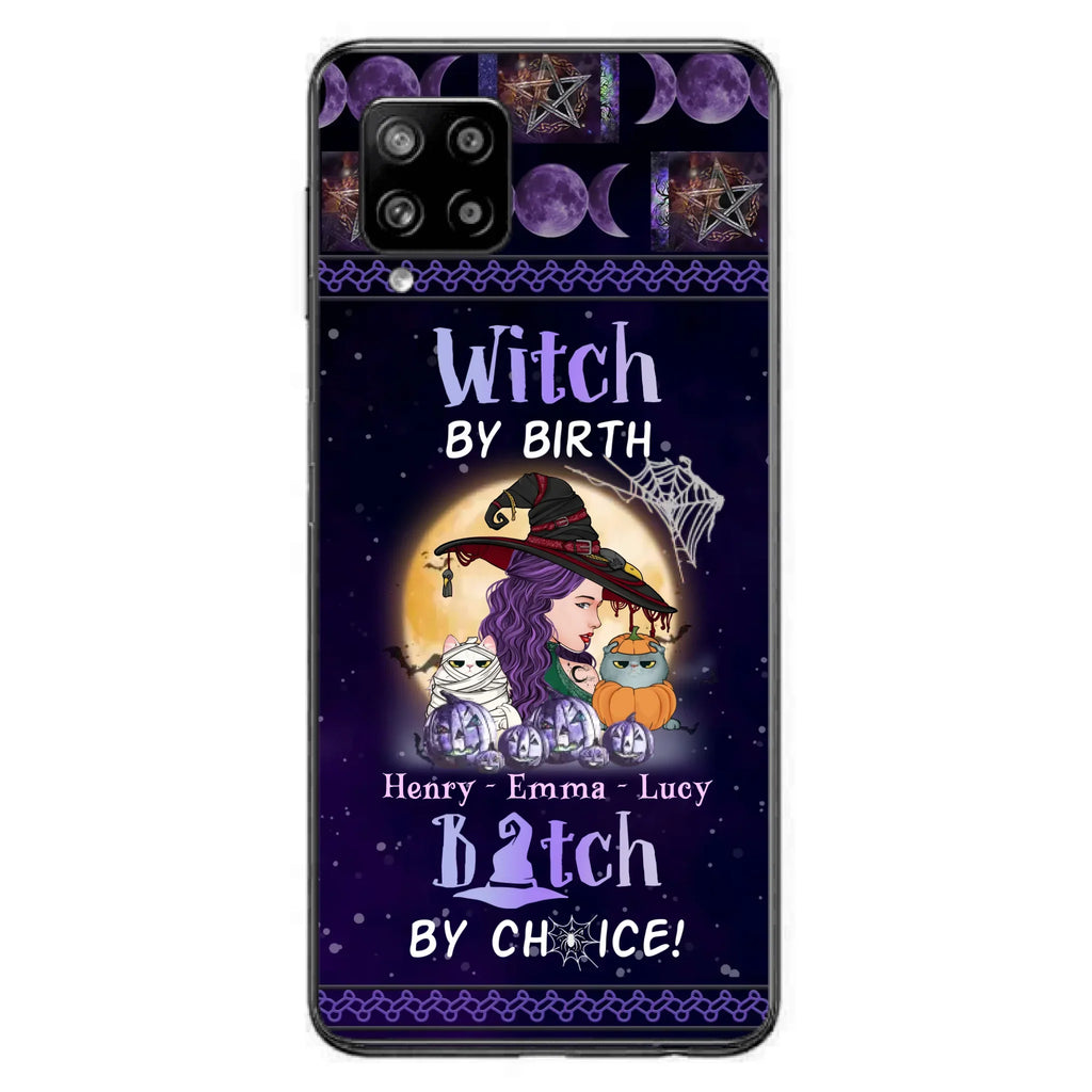 Personalized Witch Mom Phone Case - Gift Idea For Halloween/Witch/Pet Lovers - Witch By Birth Bitch By Choice - Case For iPhone/Samsung