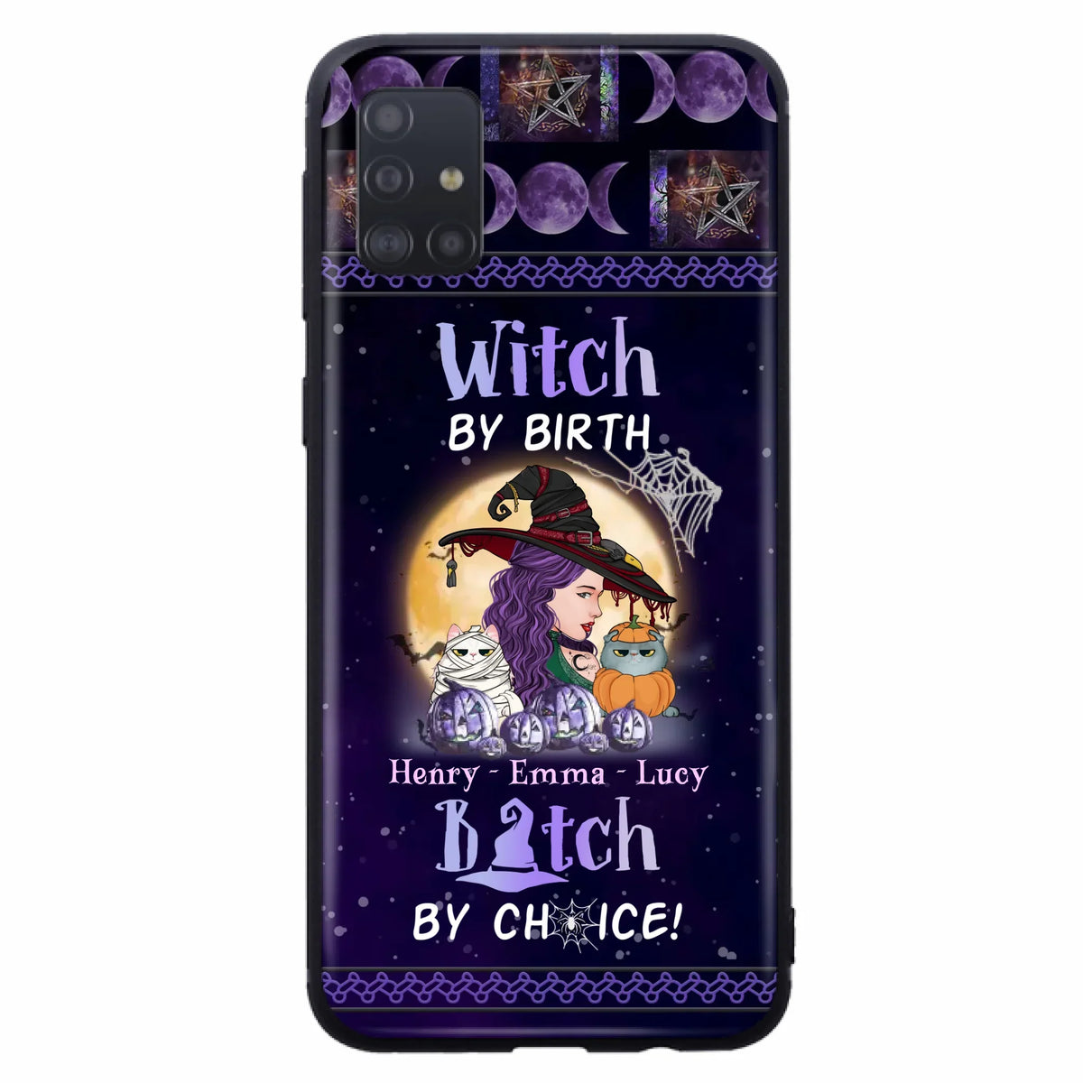 Personalized Witch Mom Phone Case - Gift Idea For Halloween/Witch/Pet Lovers - Witch By Birth Bitch By Choice - Case For iPhone/Samsung