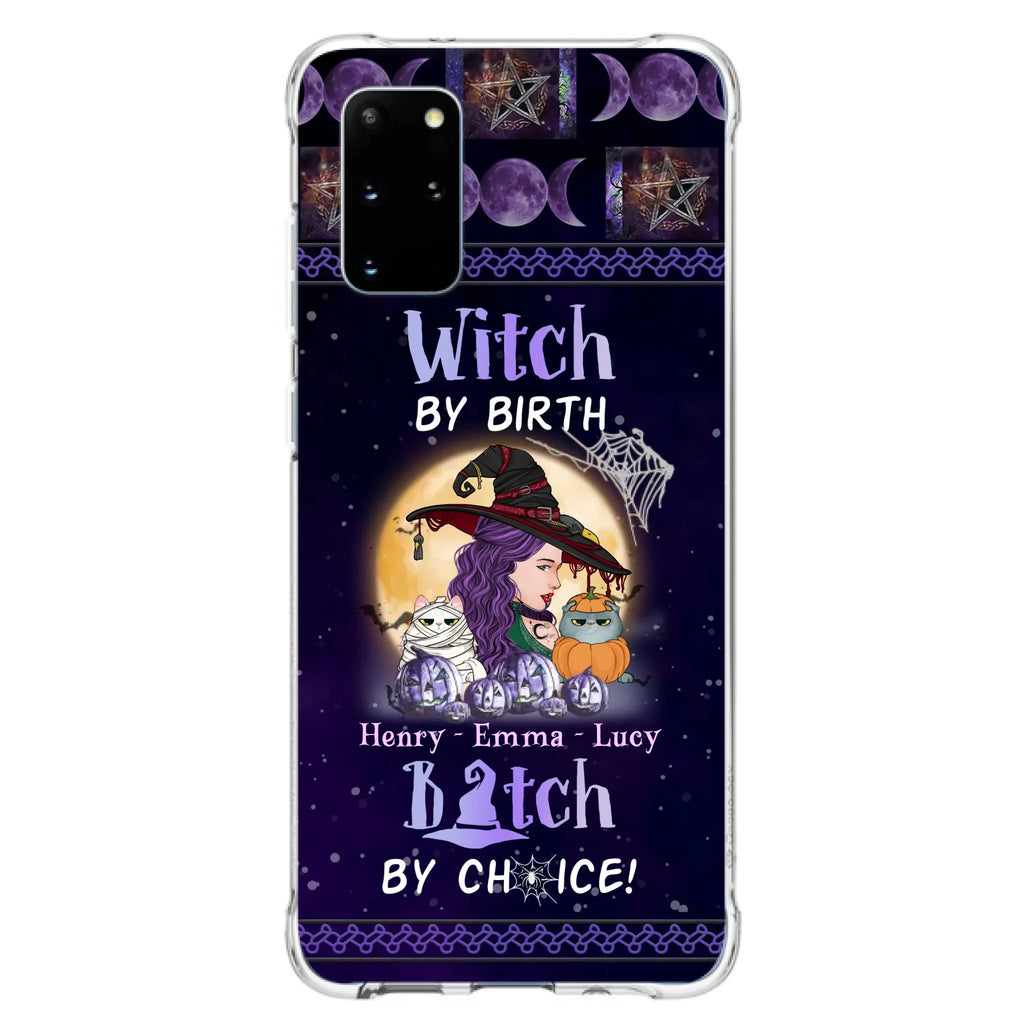 Personalized Witch Mom Phone Case - Gift Idea For Halloween/Witch/Pet Lovers - Witch By Birth Bitch By Choice - Case For iPhone/Samsung