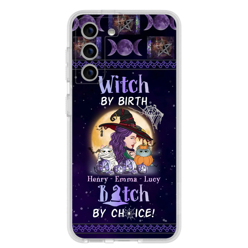 Personalized Witch Mom Phone Case - Gift Idea For Halloween/Witch/Pet Lovers - Witch By Birth Bitch By Choice - Case For iPhone/Samsung
