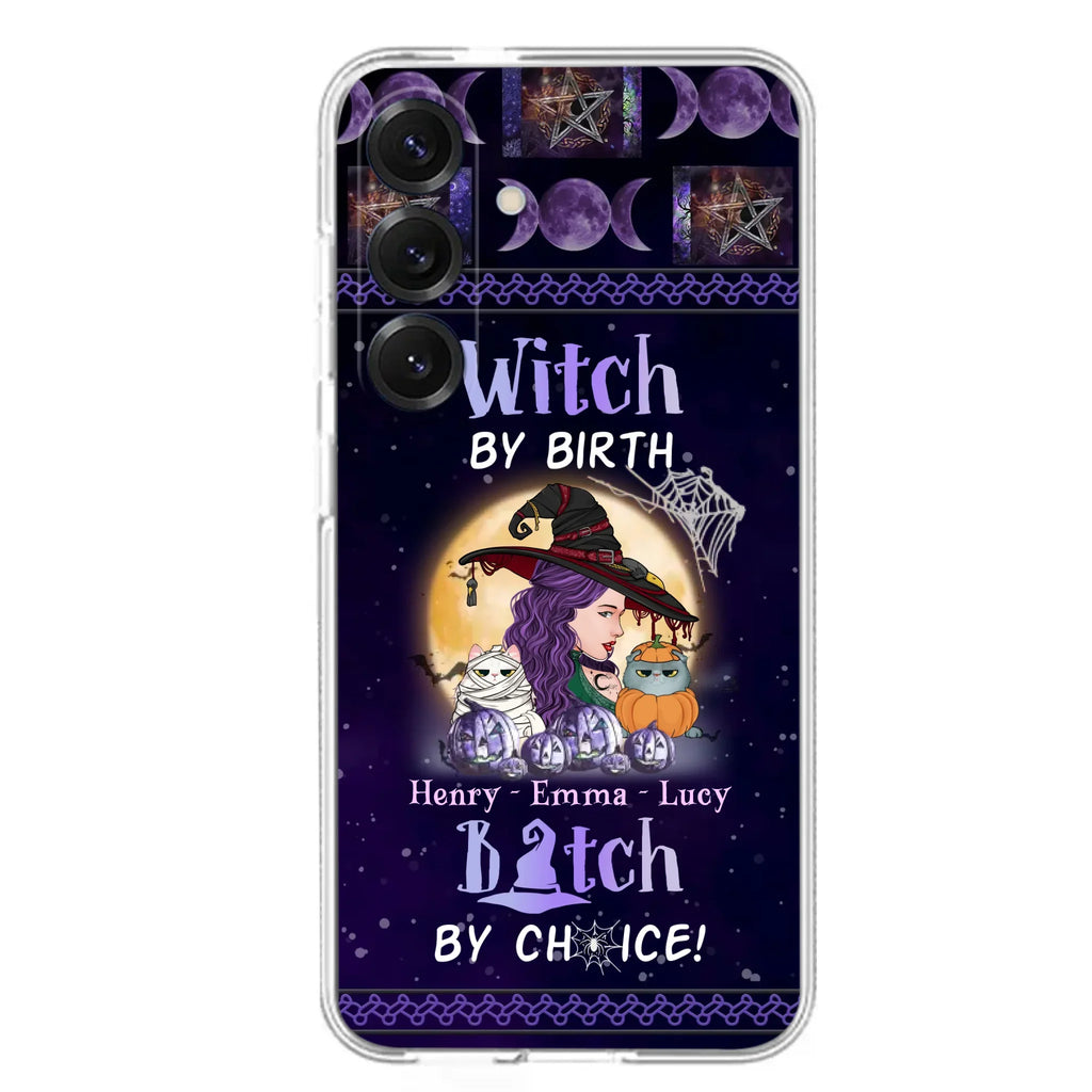 Personalized Witch Mom Phone Case - Gift Idea For Halloween/Witch/Pet Lovers - Witch By Birth Bitch By Choice - Case For iPhone/Samsung